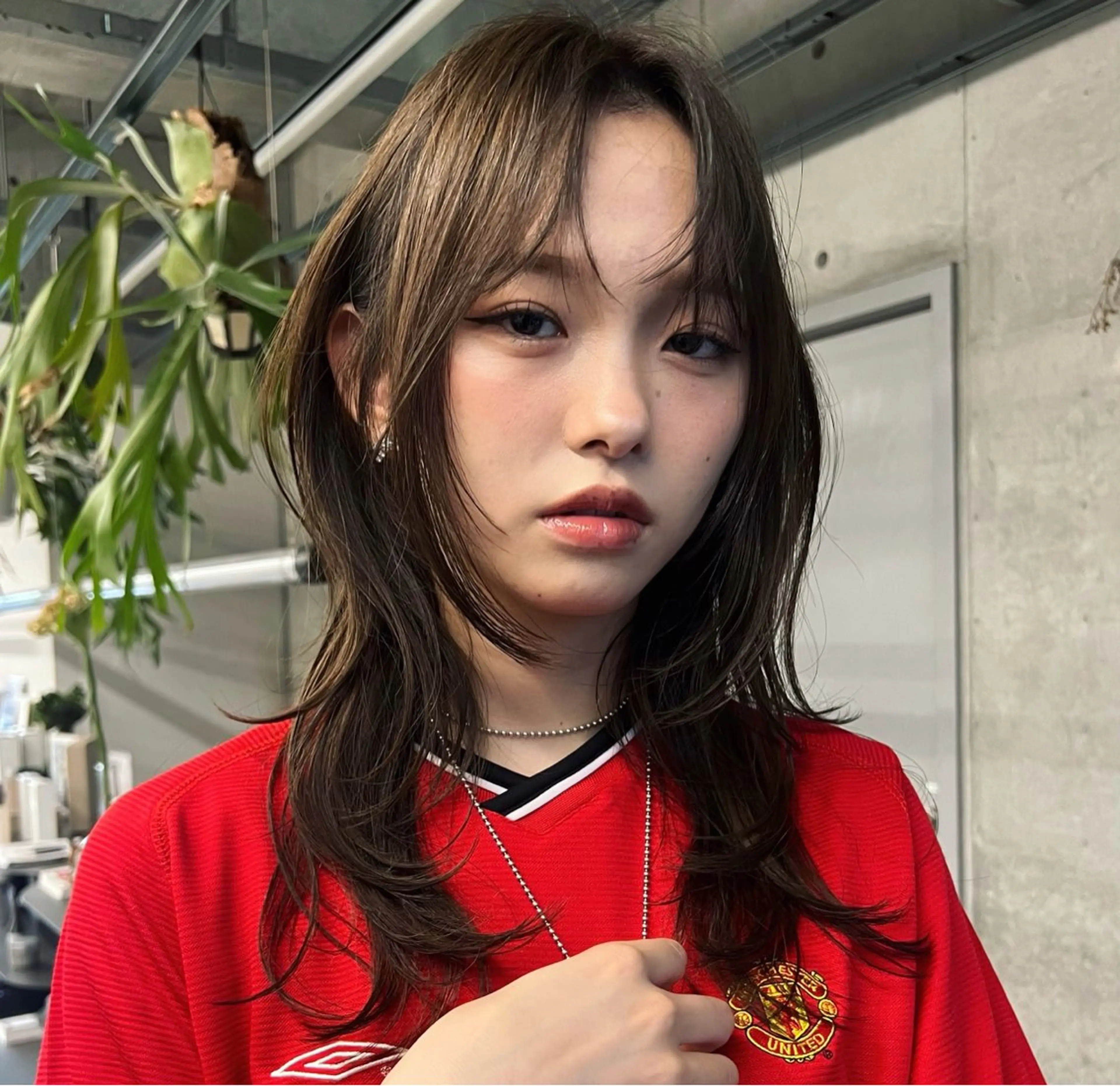 セミロング カラー カット ヘアカラー ハッシュカット カシマハヤトのヘアスタイル