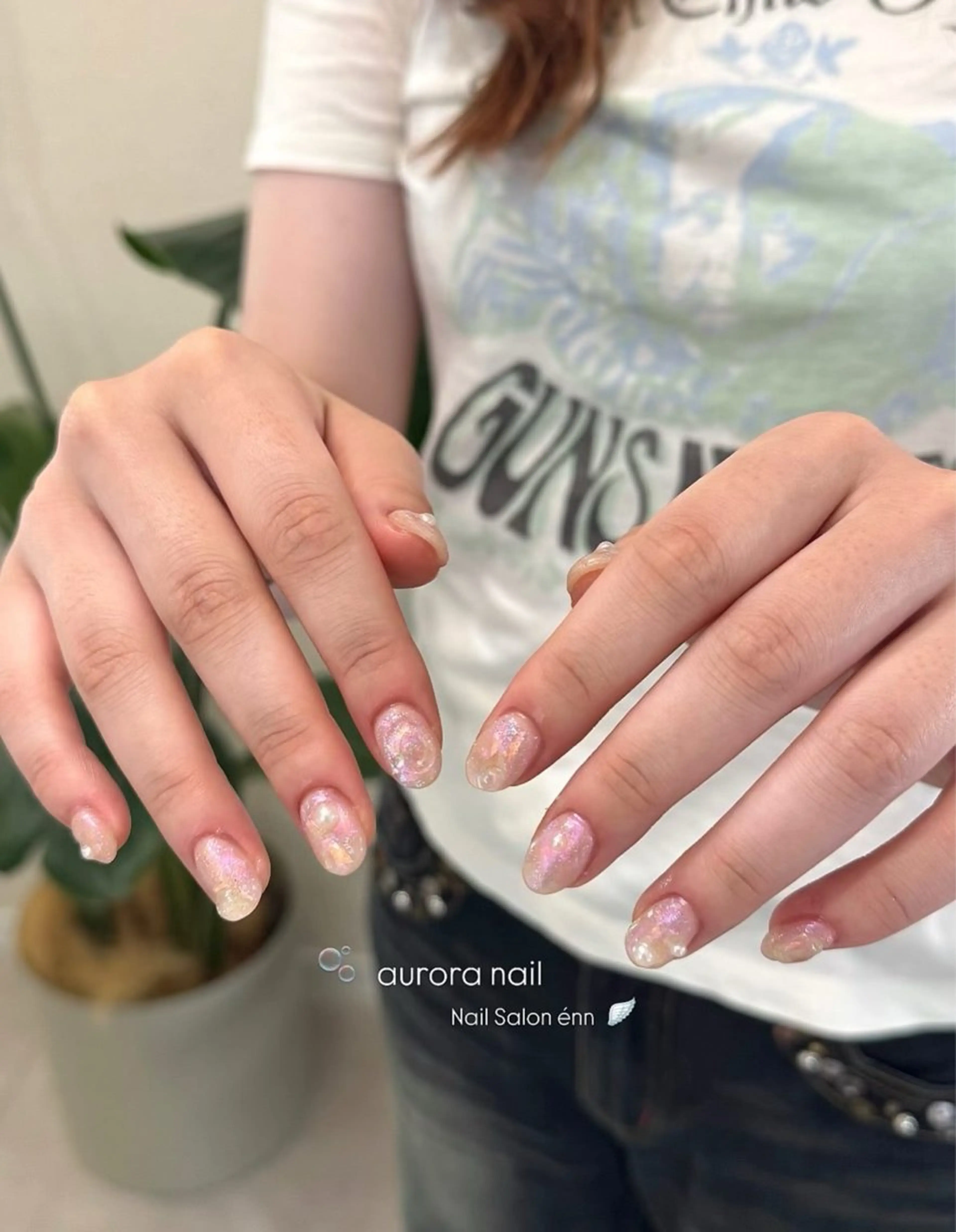 ネイル オーロラネイル Nail Salon enn所属・🫧RISA🫧 énn |四条烏丸のネイルデザイン