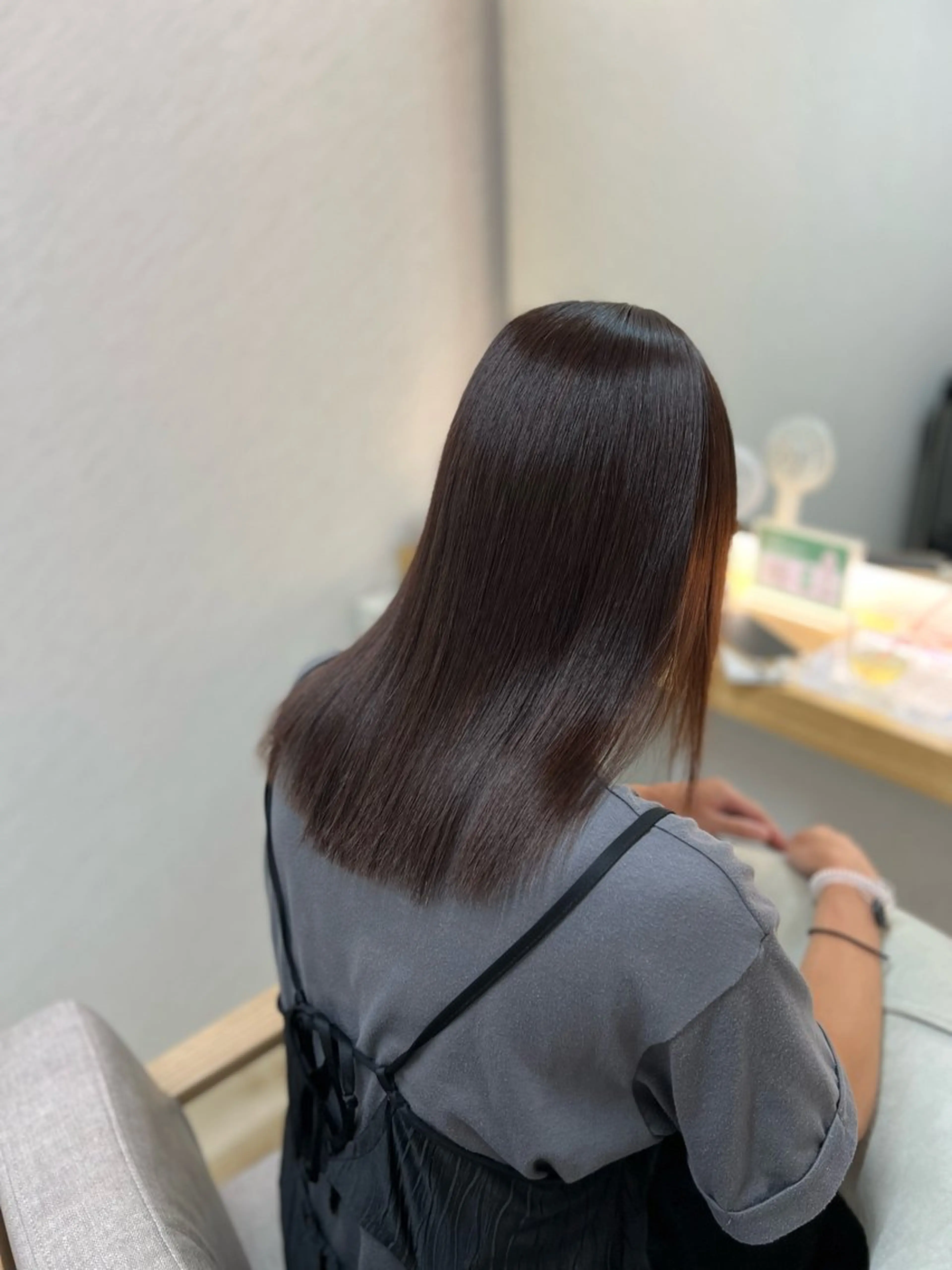 セミロング カット 縮毛矯正 トリートメント ECLART 町田　井口聖也のヘアスタイル