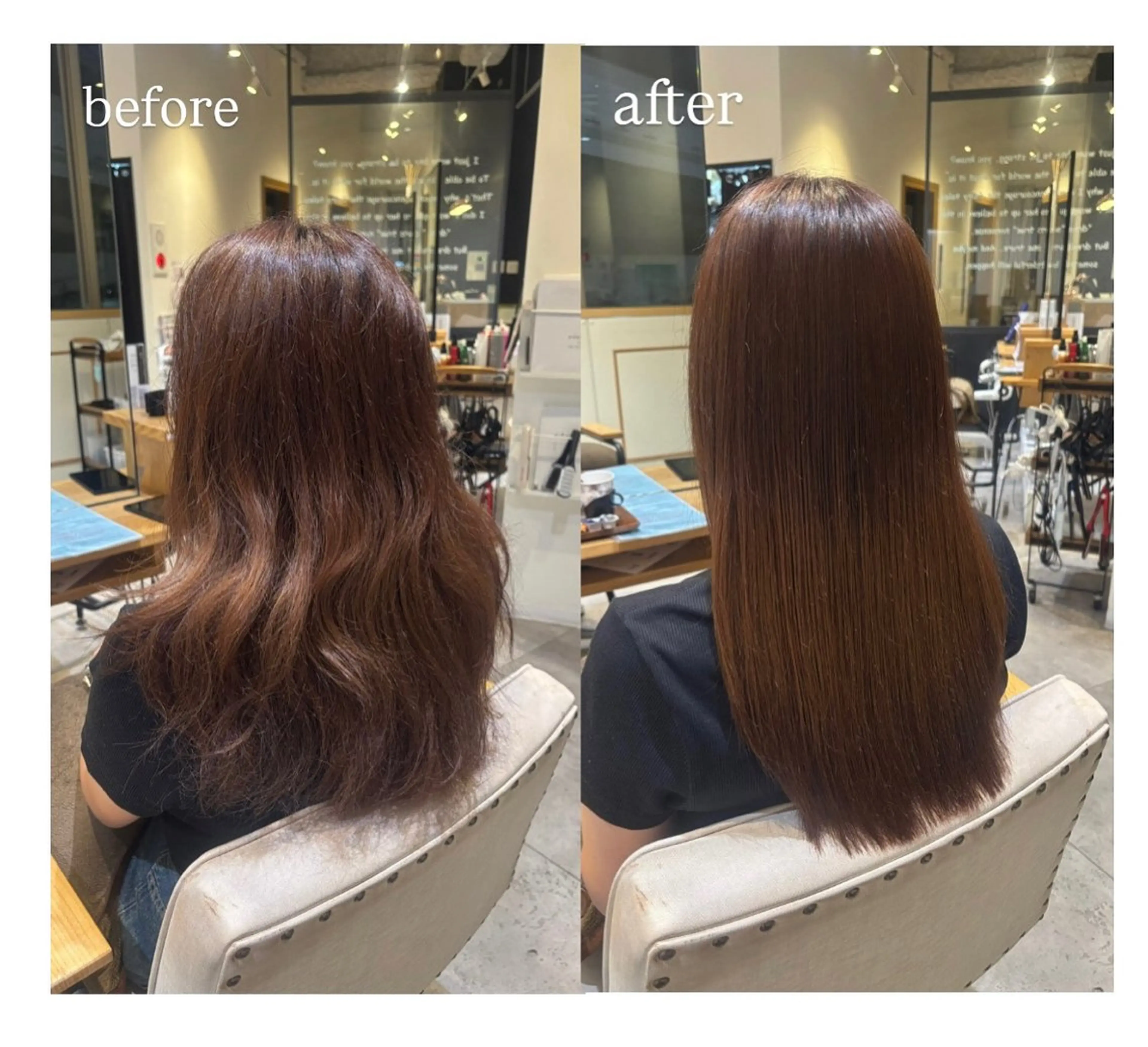 ロング 縮毛矯正 名嘉 穂乃花のヘアスタイル