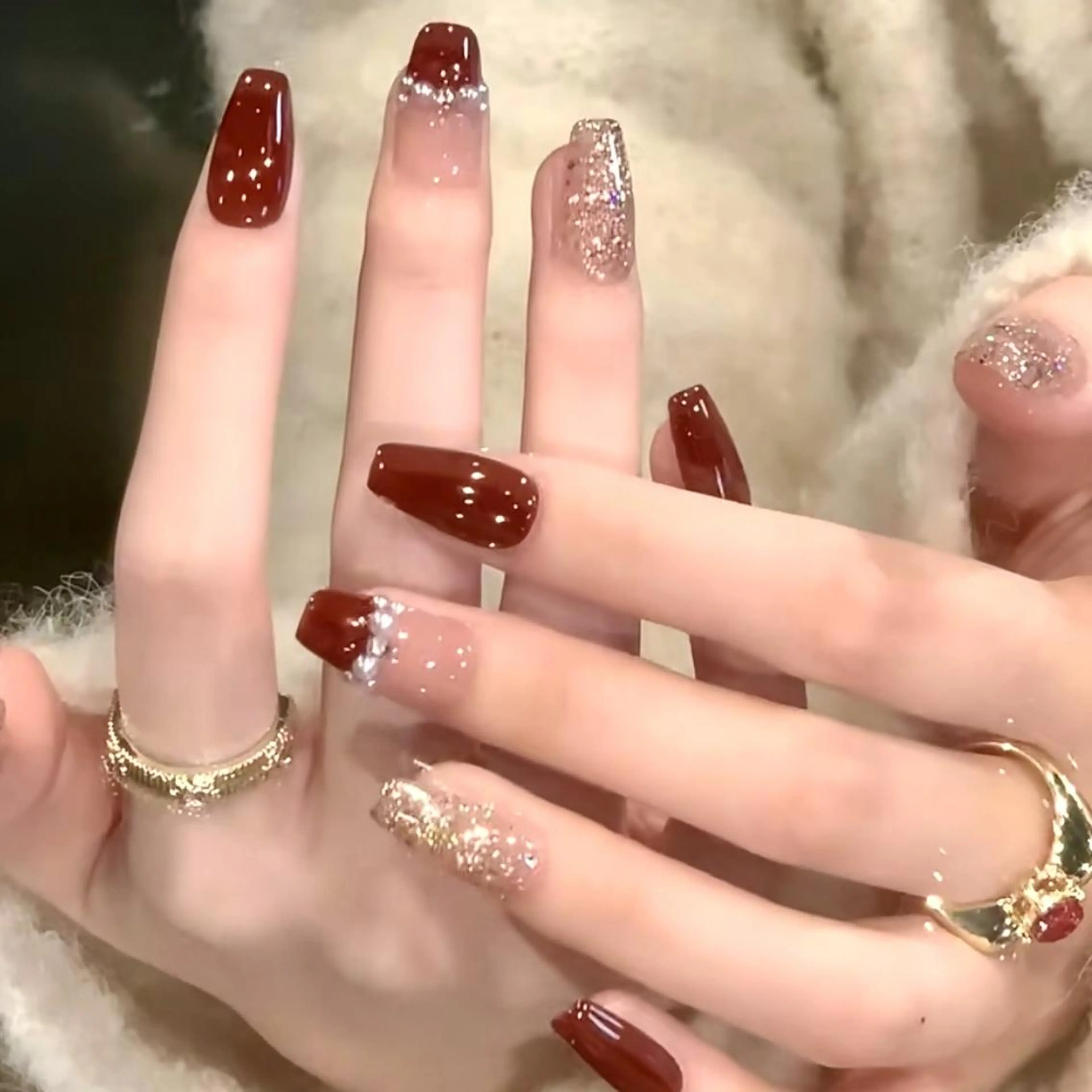 ネイル RAFFINE 月🦋🩵のネイルデザイン