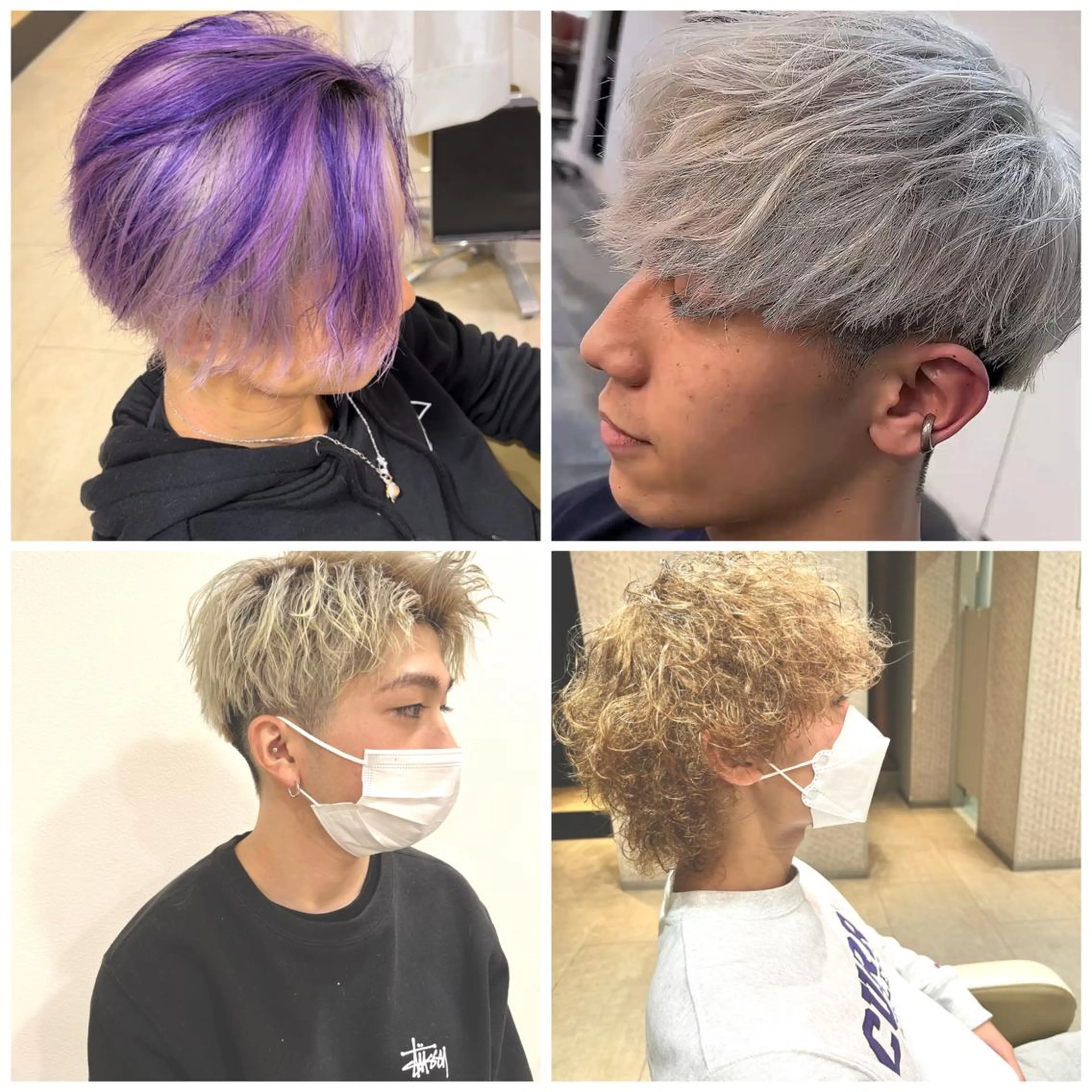 カラー メンズ 心斎橋バレイヤージュ 小林勝貴のヘアスタイル