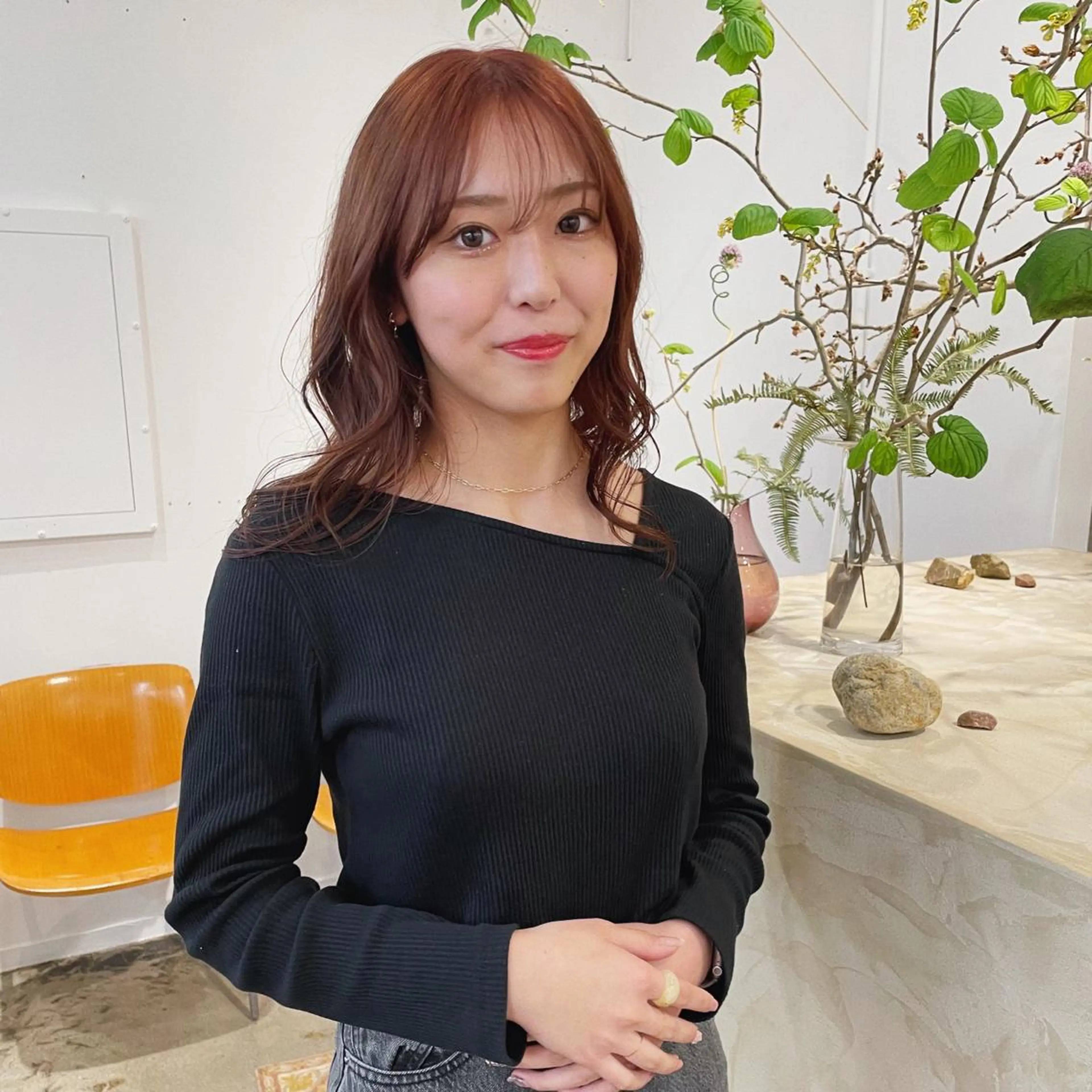 ミディアム スギヤマ ショウゴのヘアスタイル