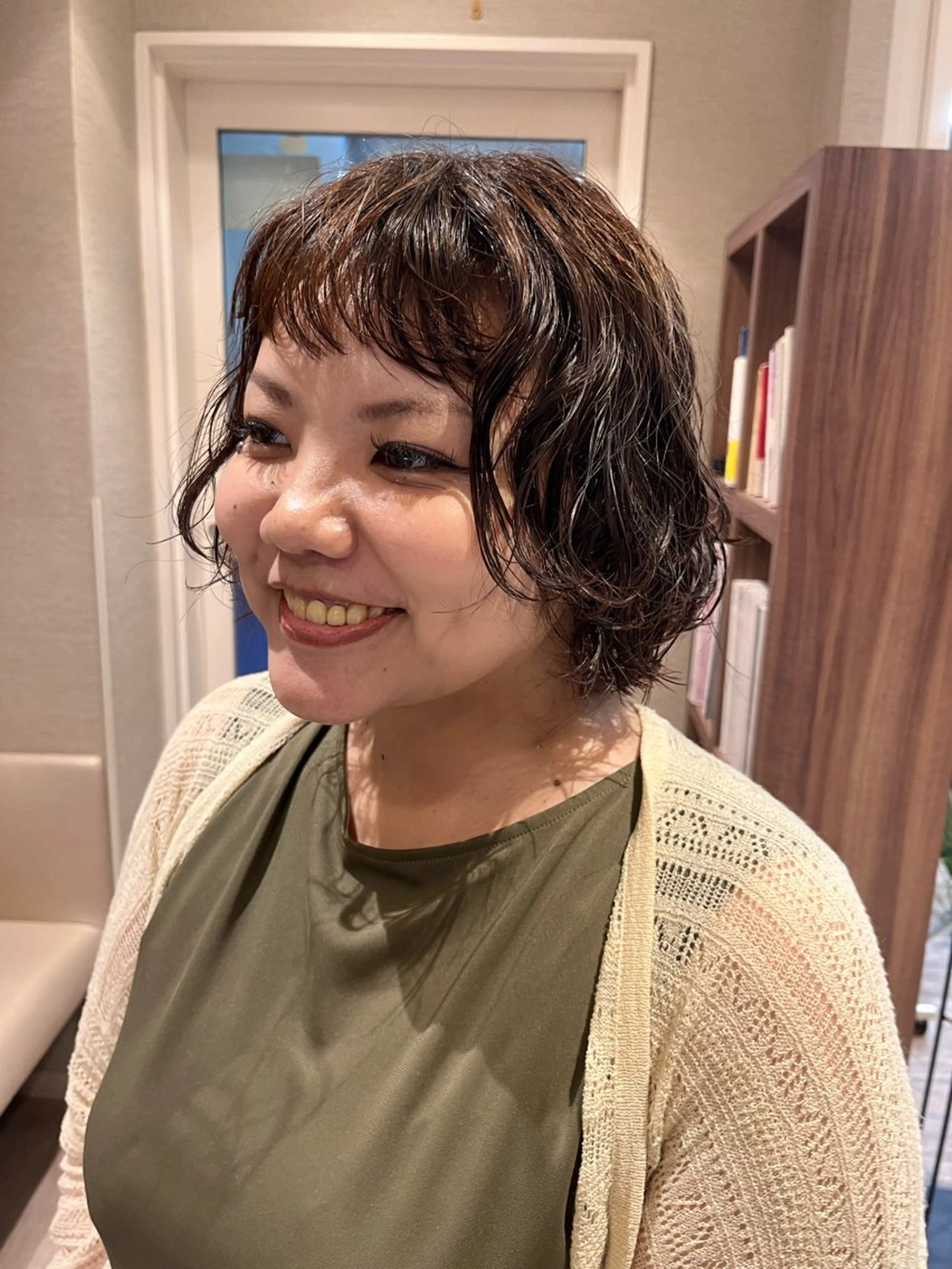 ミディアム パーマ ミディアムパーマ オン眉 dogstar小林諒 レイヤー/パーマのヘアスタイル