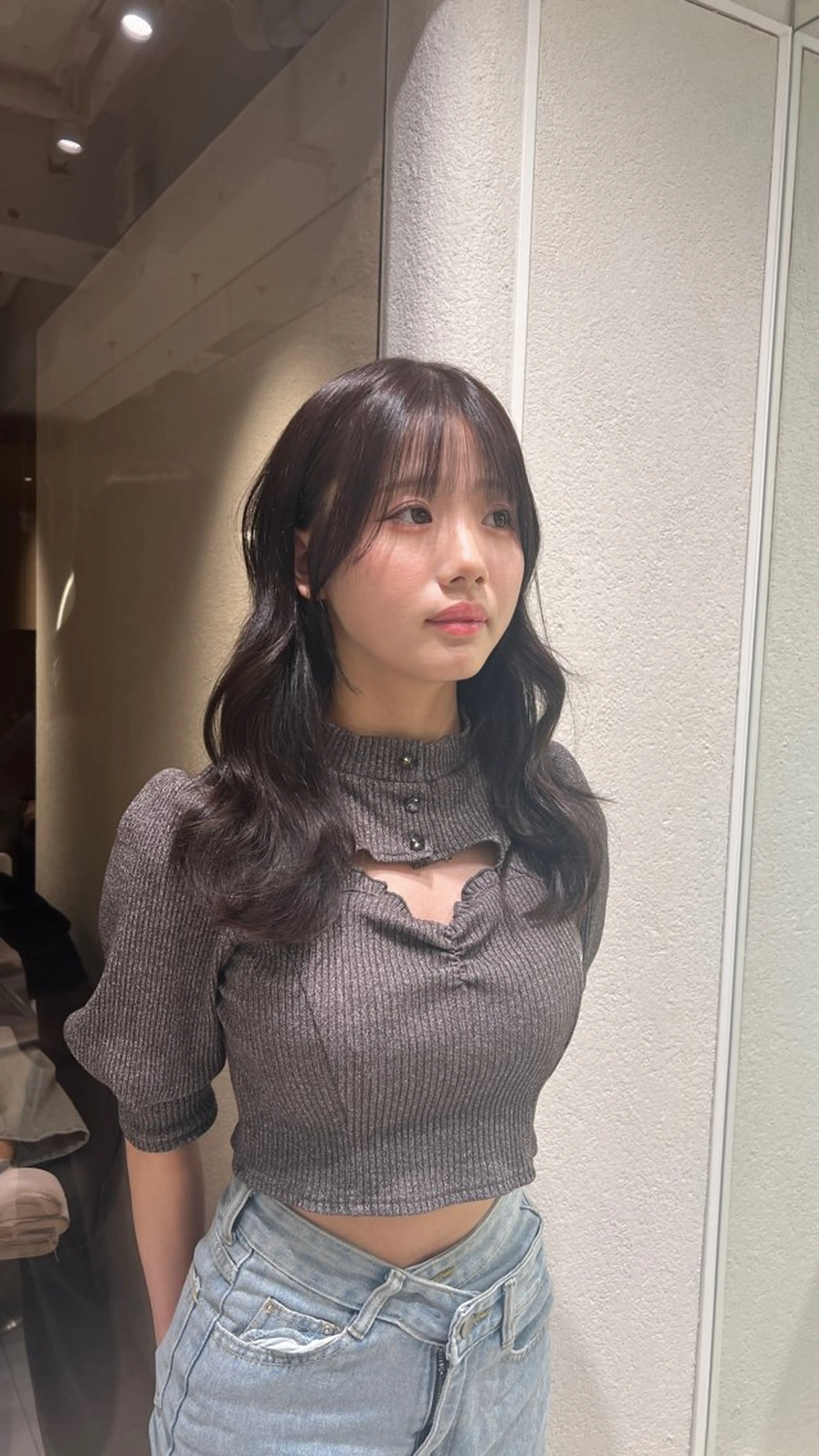 ミディアム レイヤーカット ワンホンレイヤー rino🤍 恵比寿レイヤーカットのヘアスタイル