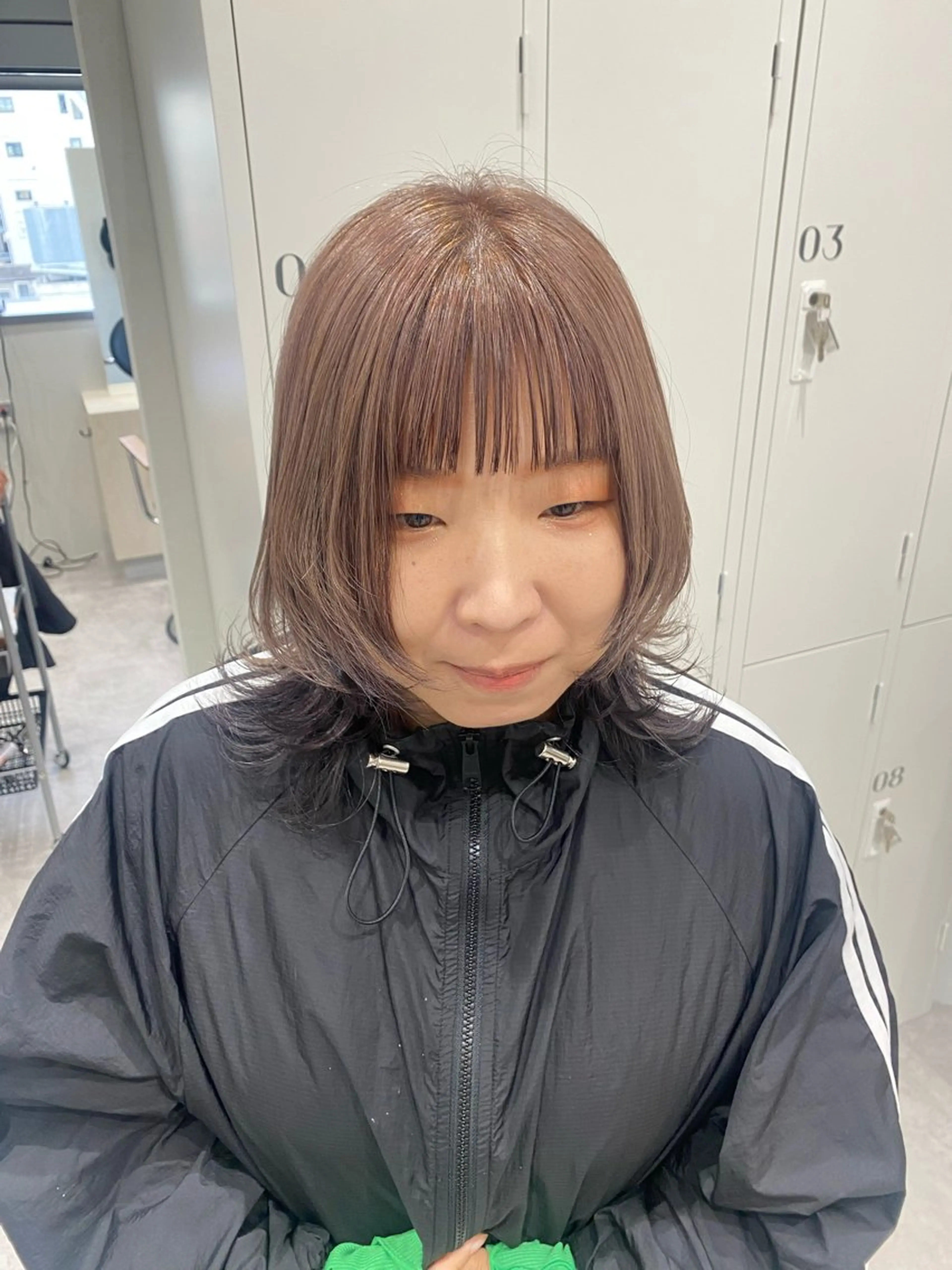 ミディアム カラー ヘアアレンジ デザインカラー ヘアカラー ボブ /ニュアンス/ satomi🧸💖のヘアスタイル