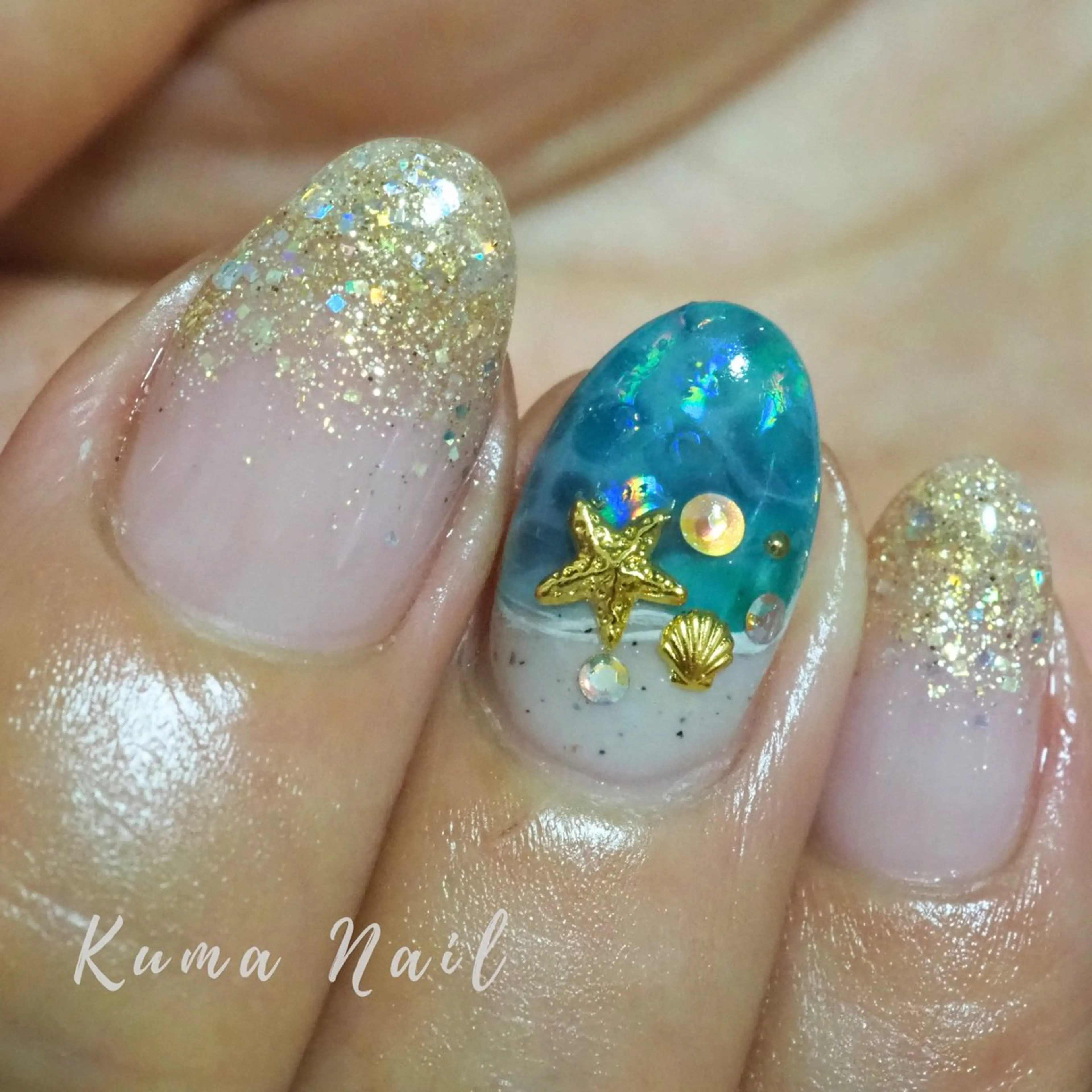 カラー グラデーションカラー ハンドネイル Private salon Kuma Nail.所属・藤が丘ネイル Kuma Nailのネイルデザイン