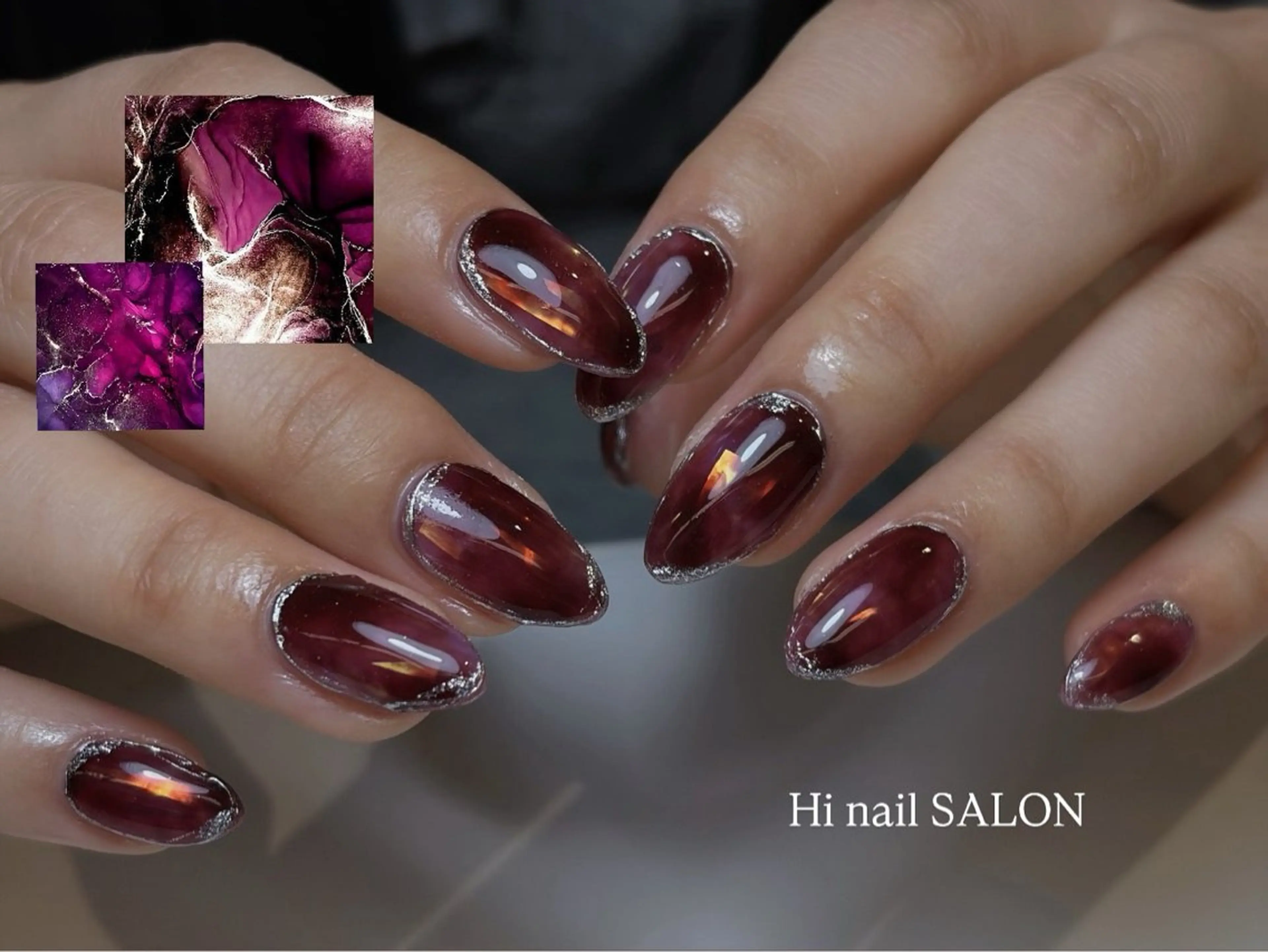 ネイル チークネイル フレンチネイル 韓国ネイル マグネットネイル 持ち込み ハンドネイル Hi nail🎀 池袋kozueのネイルデザイン