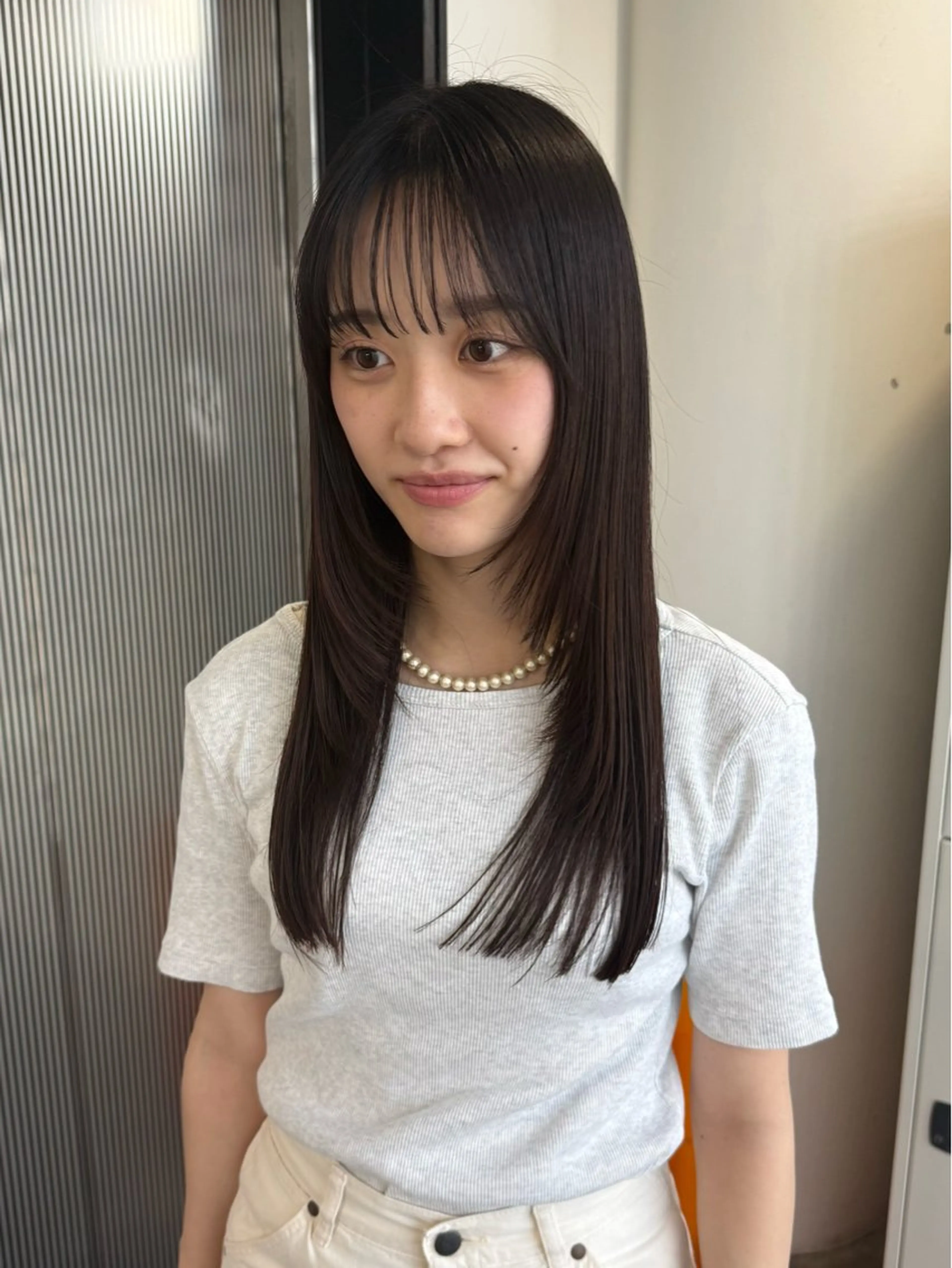 ロング レイヤーカット カット ヘアカラー トリートメント 🟡ひろの/ツヤ カラー/髪質改善🟡のヘアスタイル