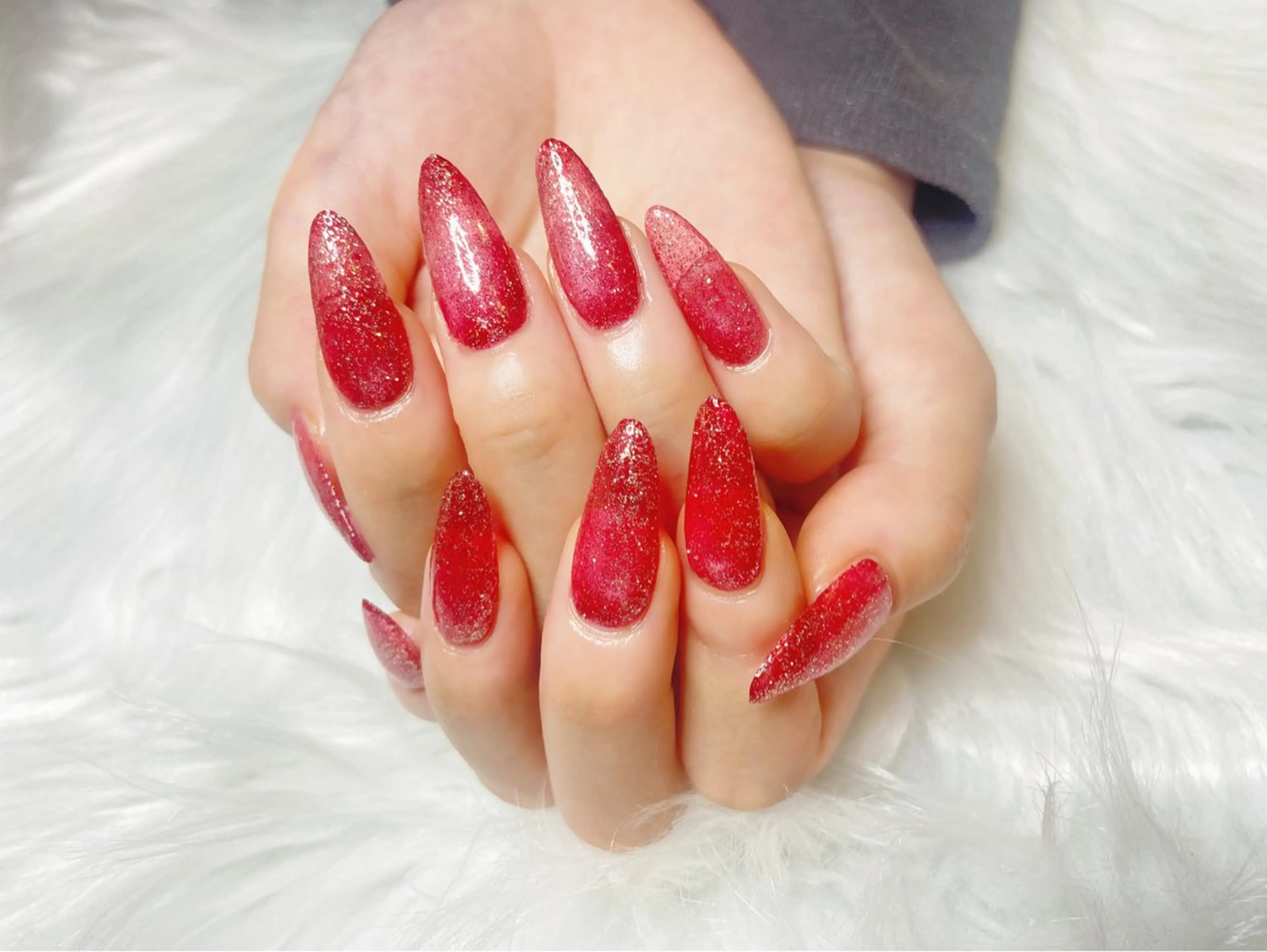 ネイル 長さ出し フラッシュネイル キラキラネイル マグネットネイル ハンドネイル D’accord Rikoのネイルデザイン