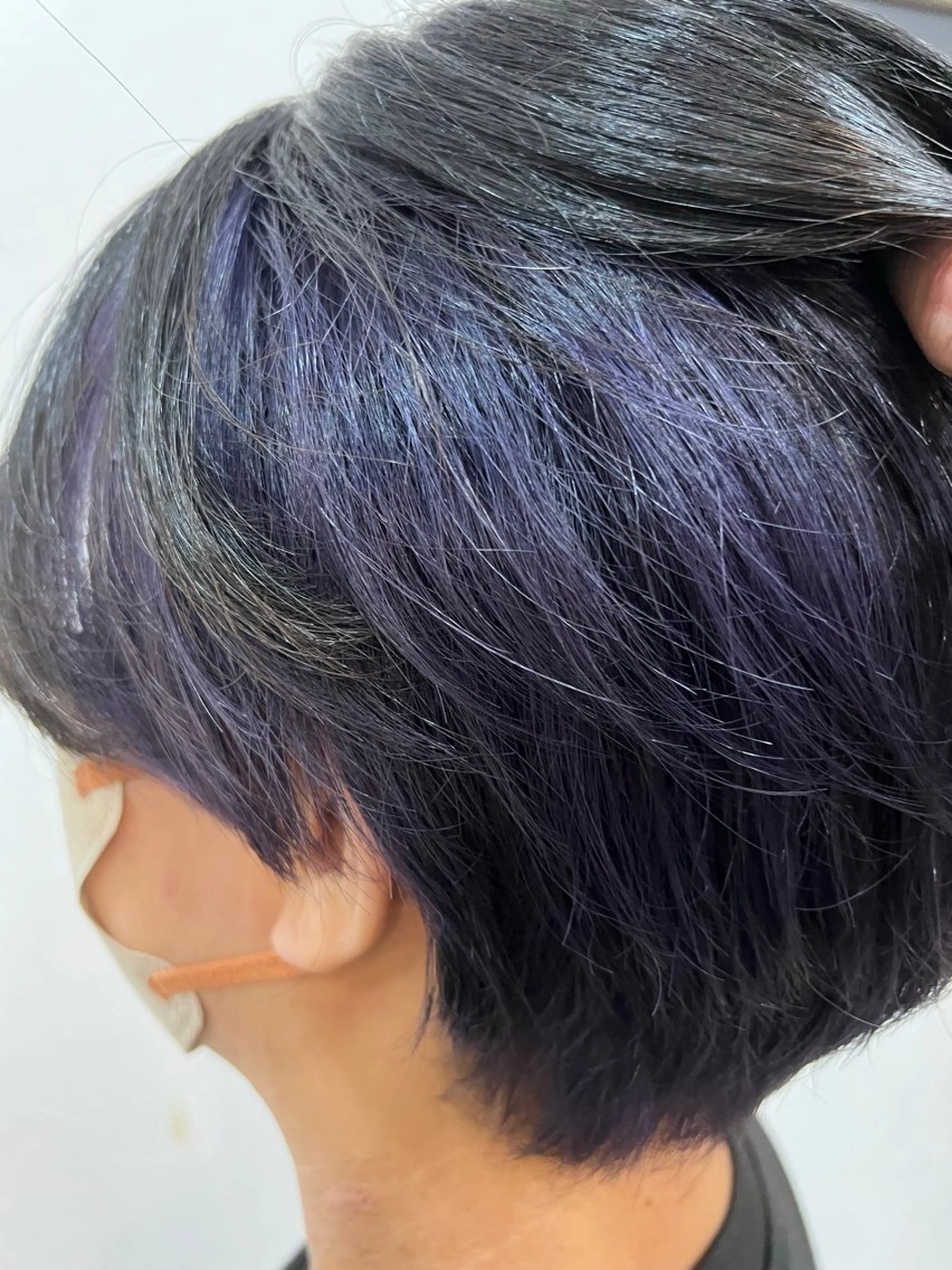 ショート カラー ブルーカラー ブルーパープル パープルカラー メンズカットグラデー ションカラー/ケイゴのヘアスタイル