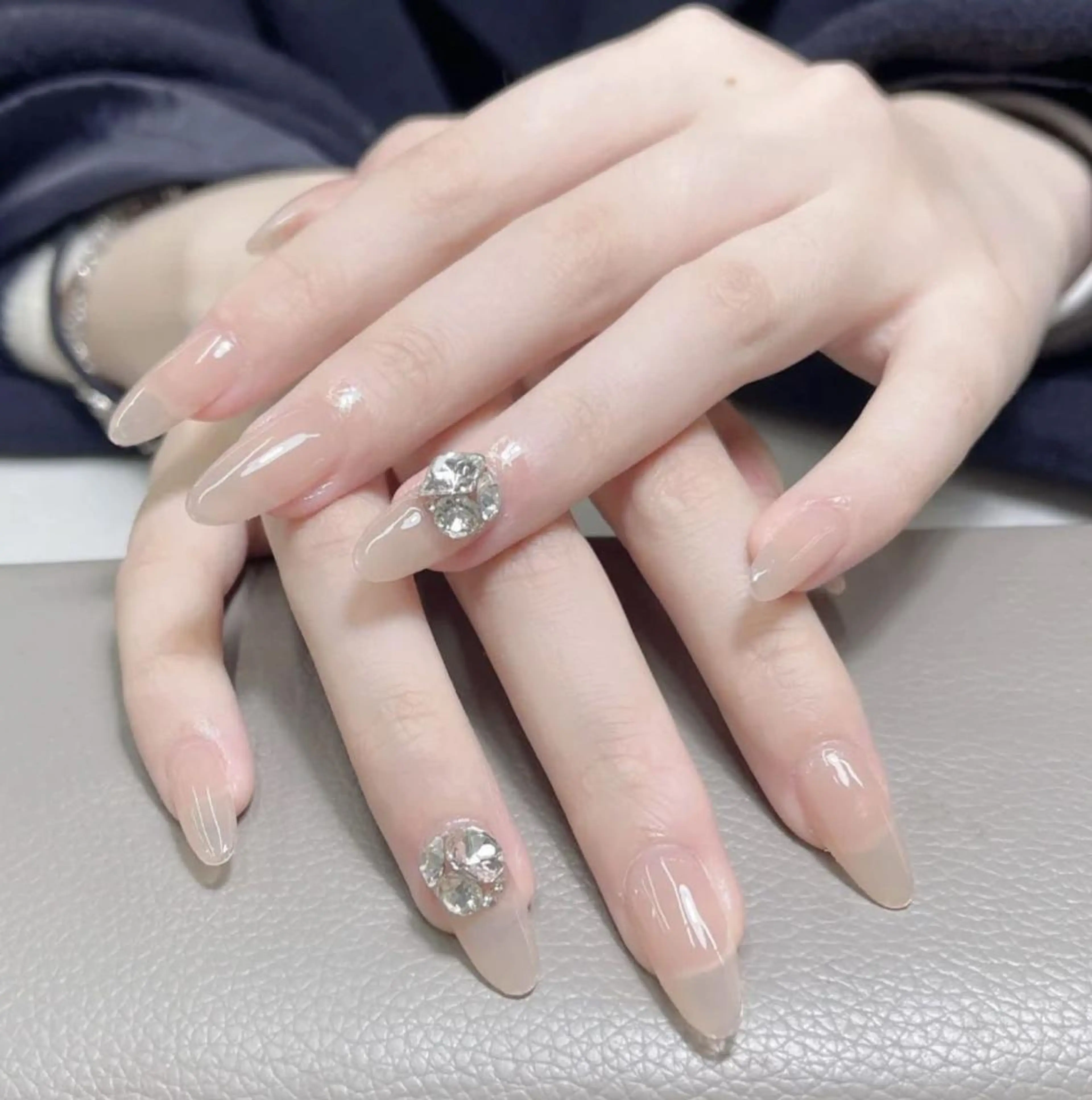 ネイル 長さ出し ネイルチップ Queen's ゆなのネイルデザイン