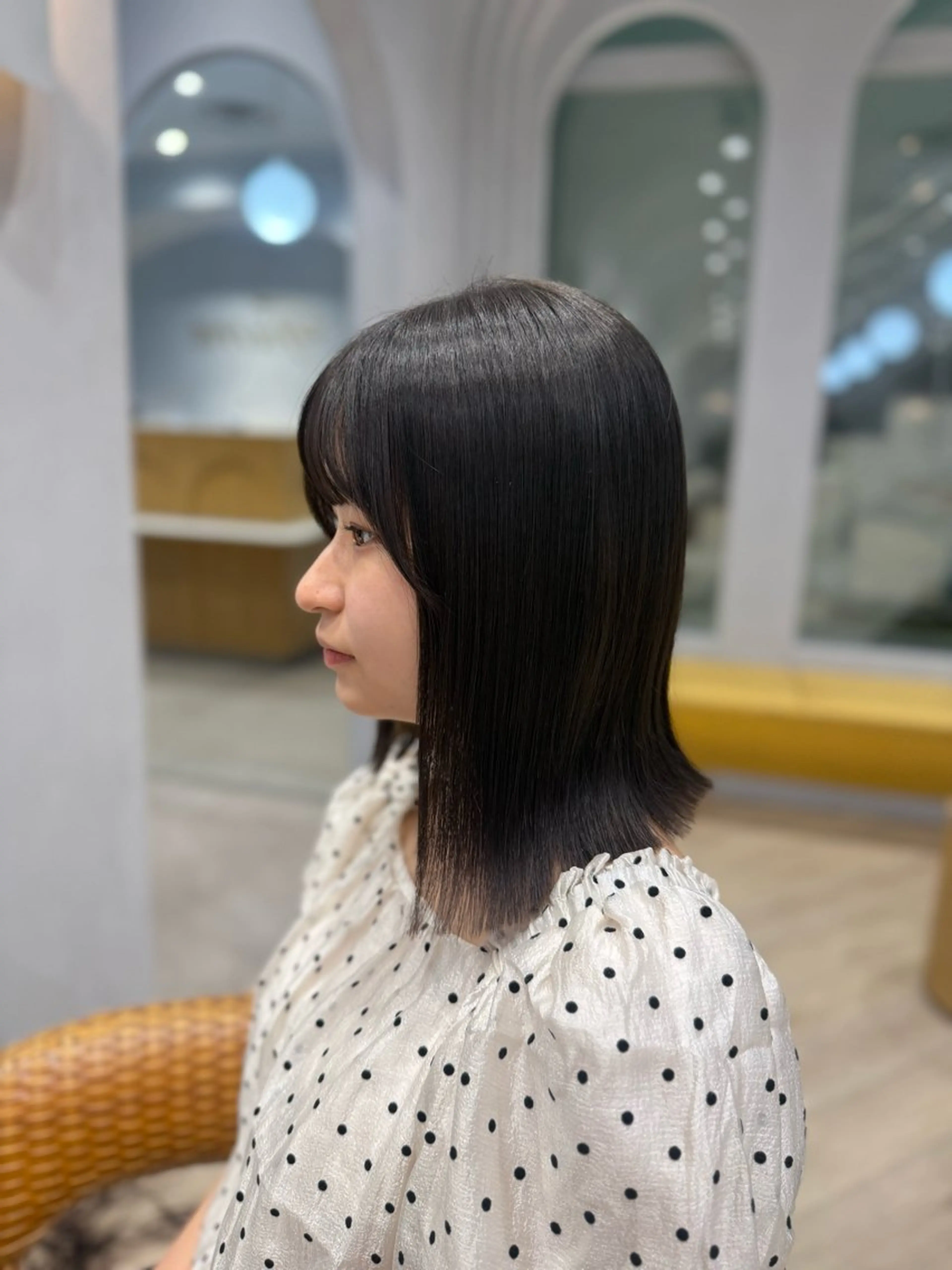 セミロング 外ハネヘア 大久保 凜香のヘアスタイル