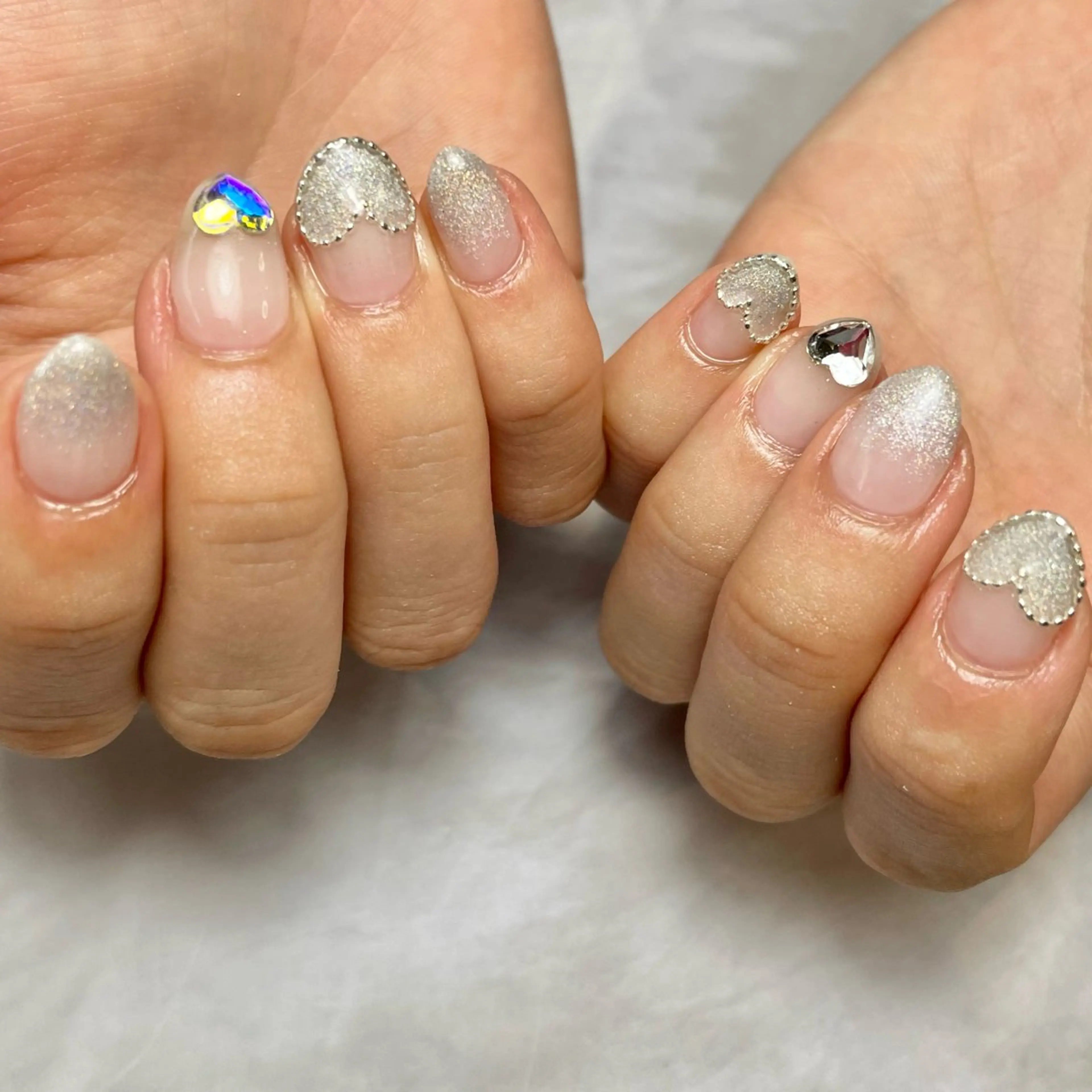 ネイル ハート 持ち込み ハンドネイル Reflection marikoのネイルデザイン