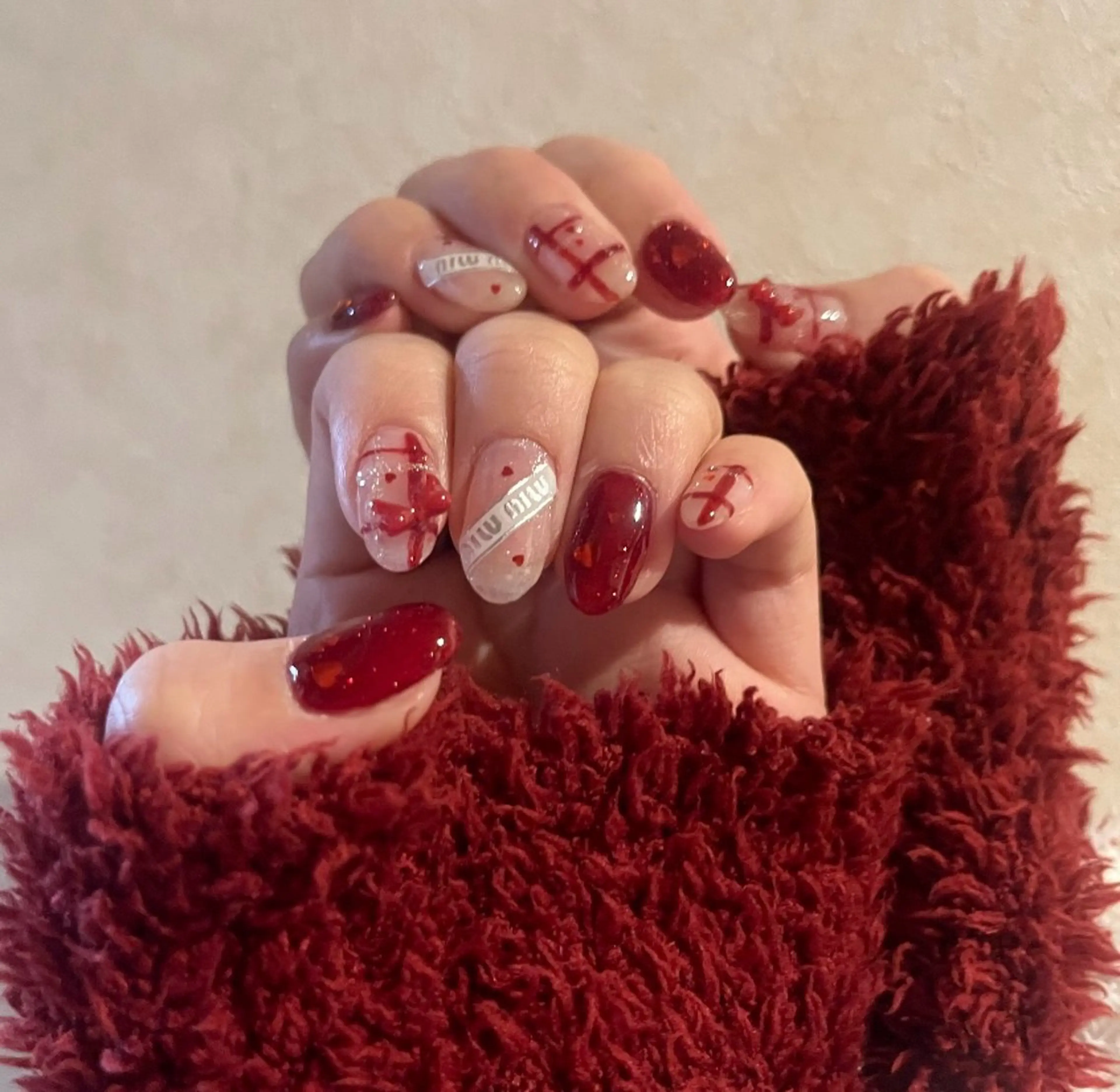 ネイル 冬ネイル クリスマス ハンドネイル gratify心斎橋店所属・山下 舞華のネイルデザイン