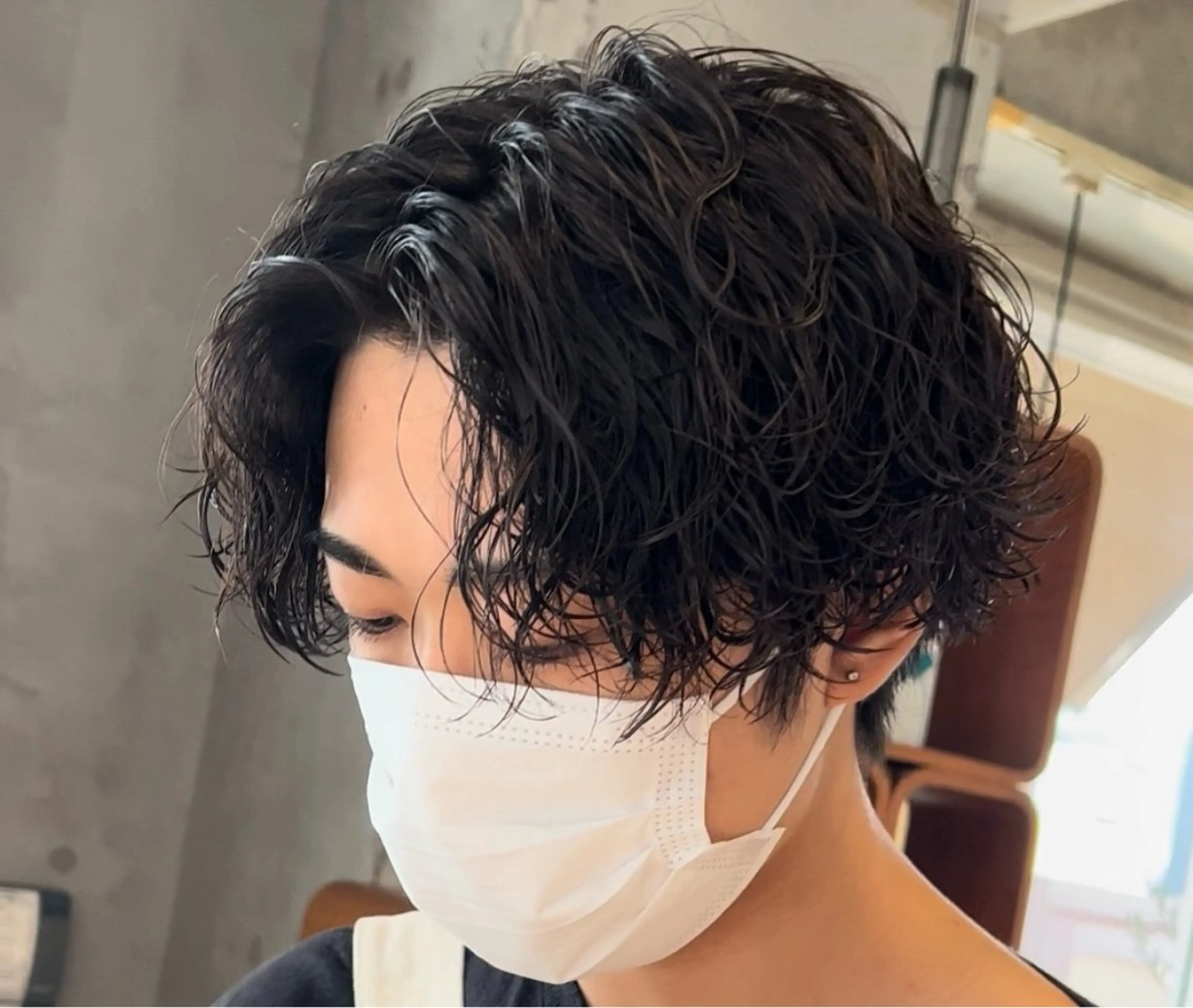 ミディアム パーマ ヘアアレンジ メンズ fifth Tokyo所属・fifth 石川 凪のヘアスタイル