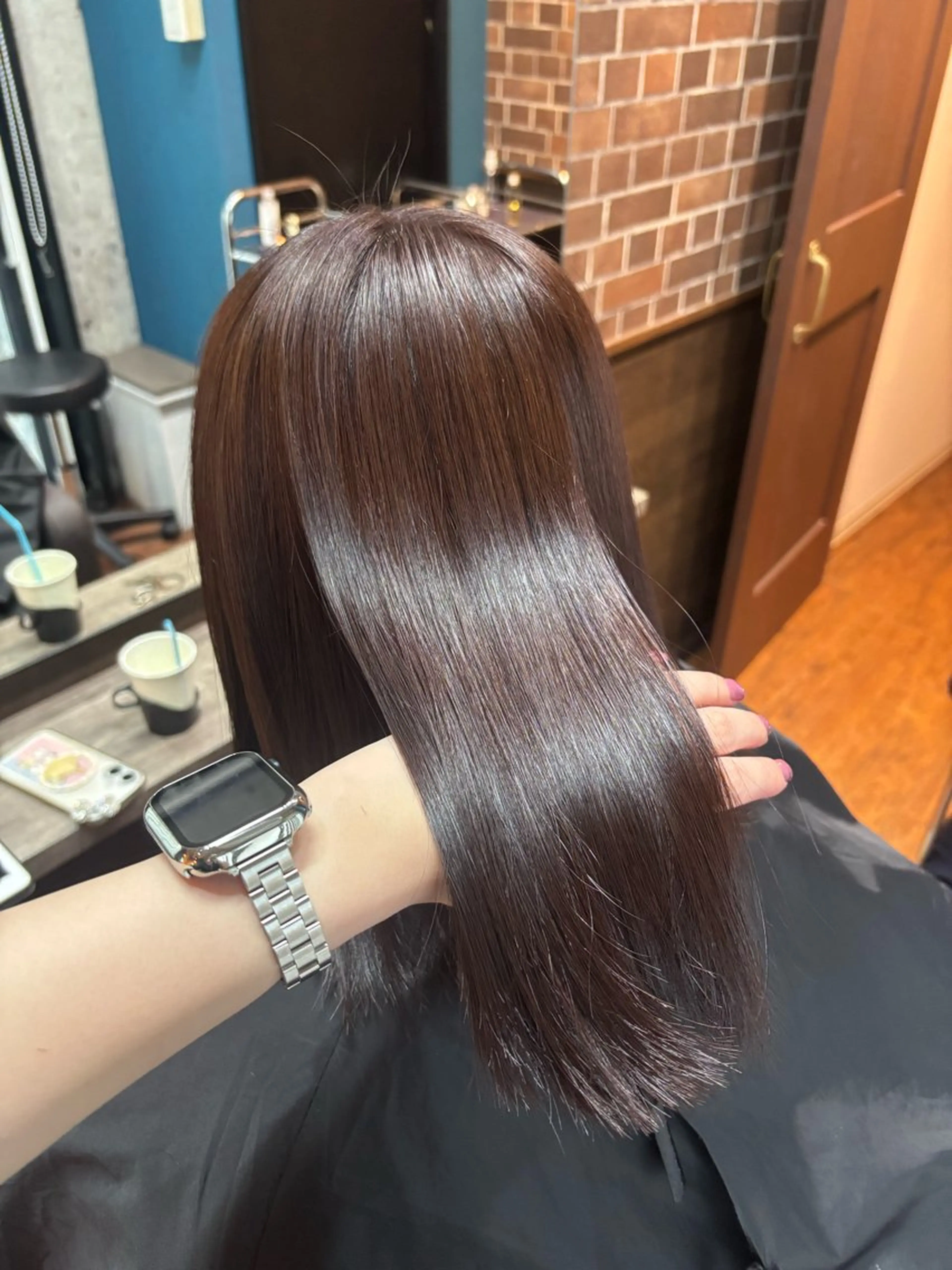 ミディアム カット ヘアカラー トリートメント mayuki /暖色/艶カラーのヘアスタイル