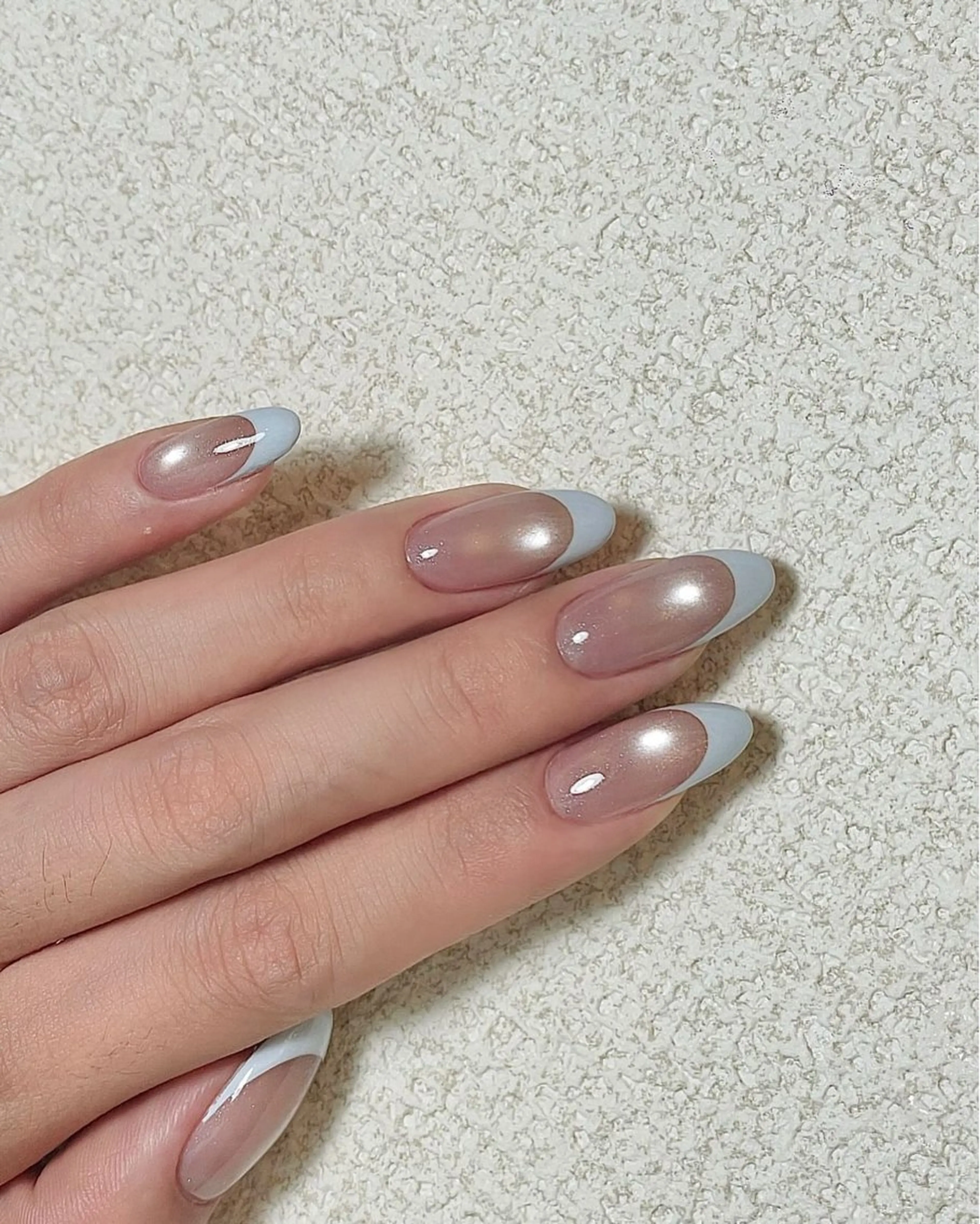 ネイル アートネイル オーロラネイル ブルー チークネイル フットネイル ハンドネイル NAILS168 新大久保店のネイルデザイン