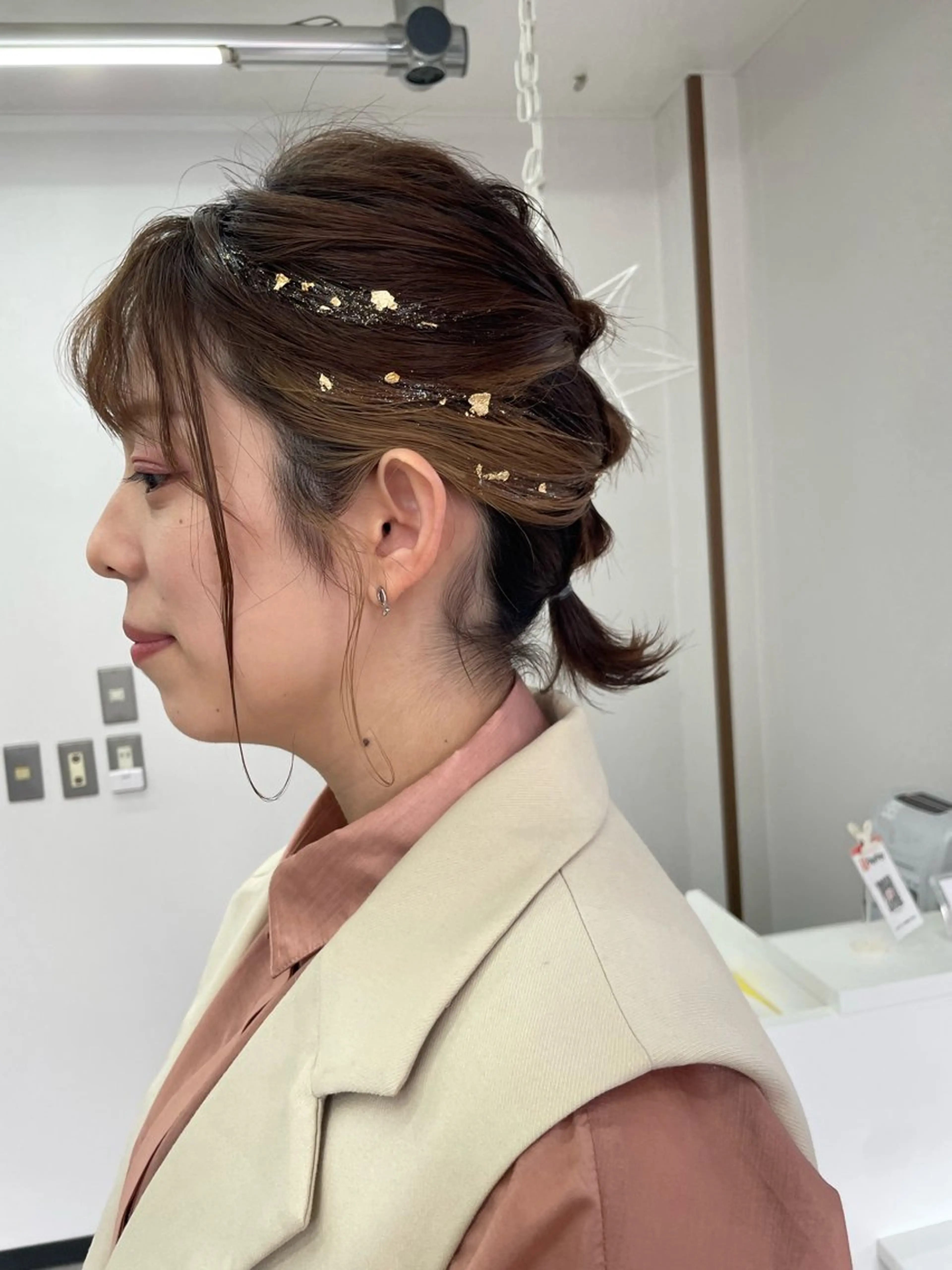 ショート ヘアアレンジ ヘアセット オノ アカネのヘアスタイル