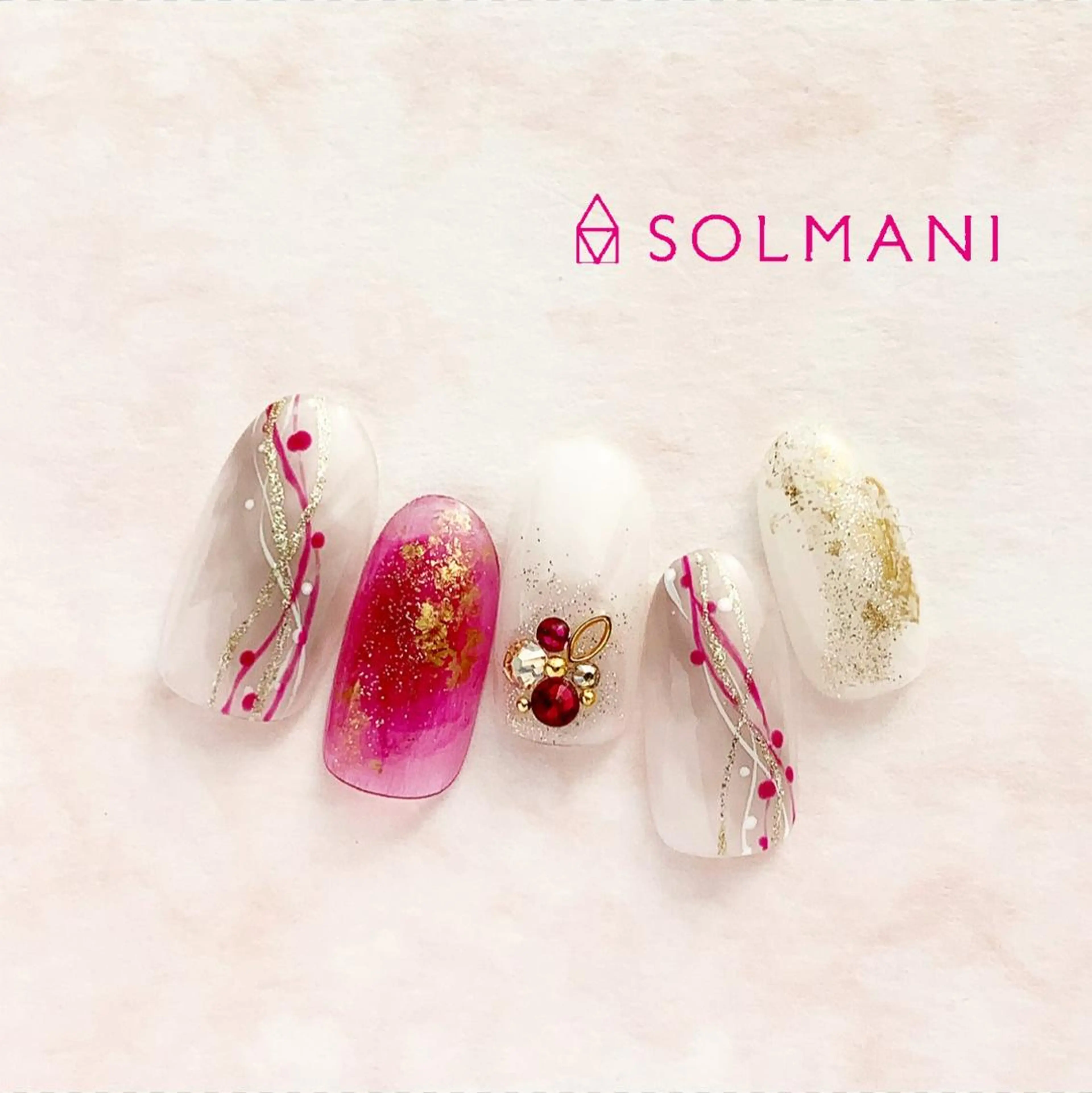 ネイル 成人式 SOLMANI 予約担当のネイルデザイン