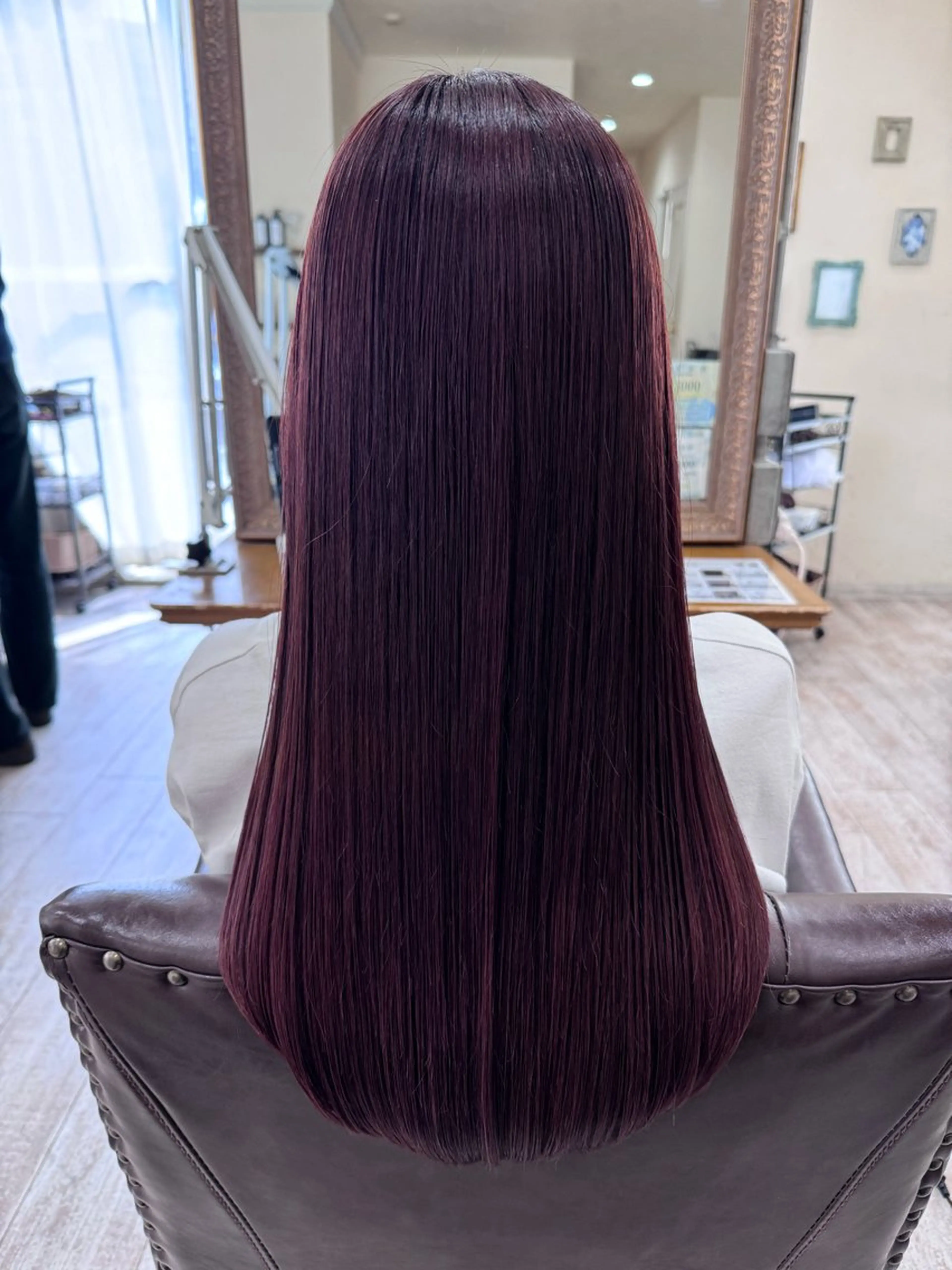 ロング カラー カシス ピンクカラー 髪質改善 レイヤーカット トリートメント カット ヘアカラー トリートメント 新越谷noble店長 松本拓也▶◀*.のヘアスタイル