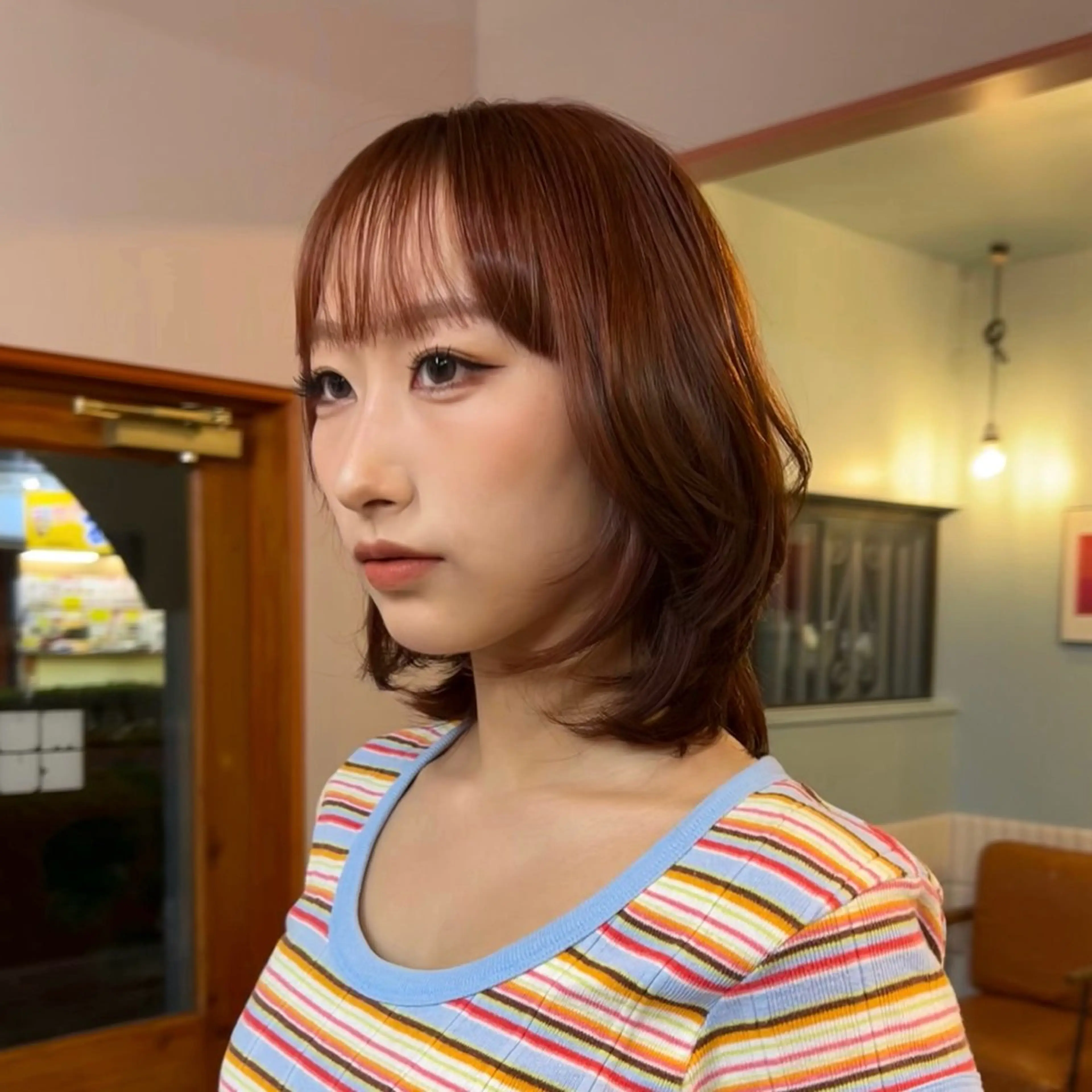 ミディアム カラー ブリーチ ダブルカラー ブリーチなしカラー ヘアカラー MUKU所属・MUKU 市川 莉花のヘアスタイル