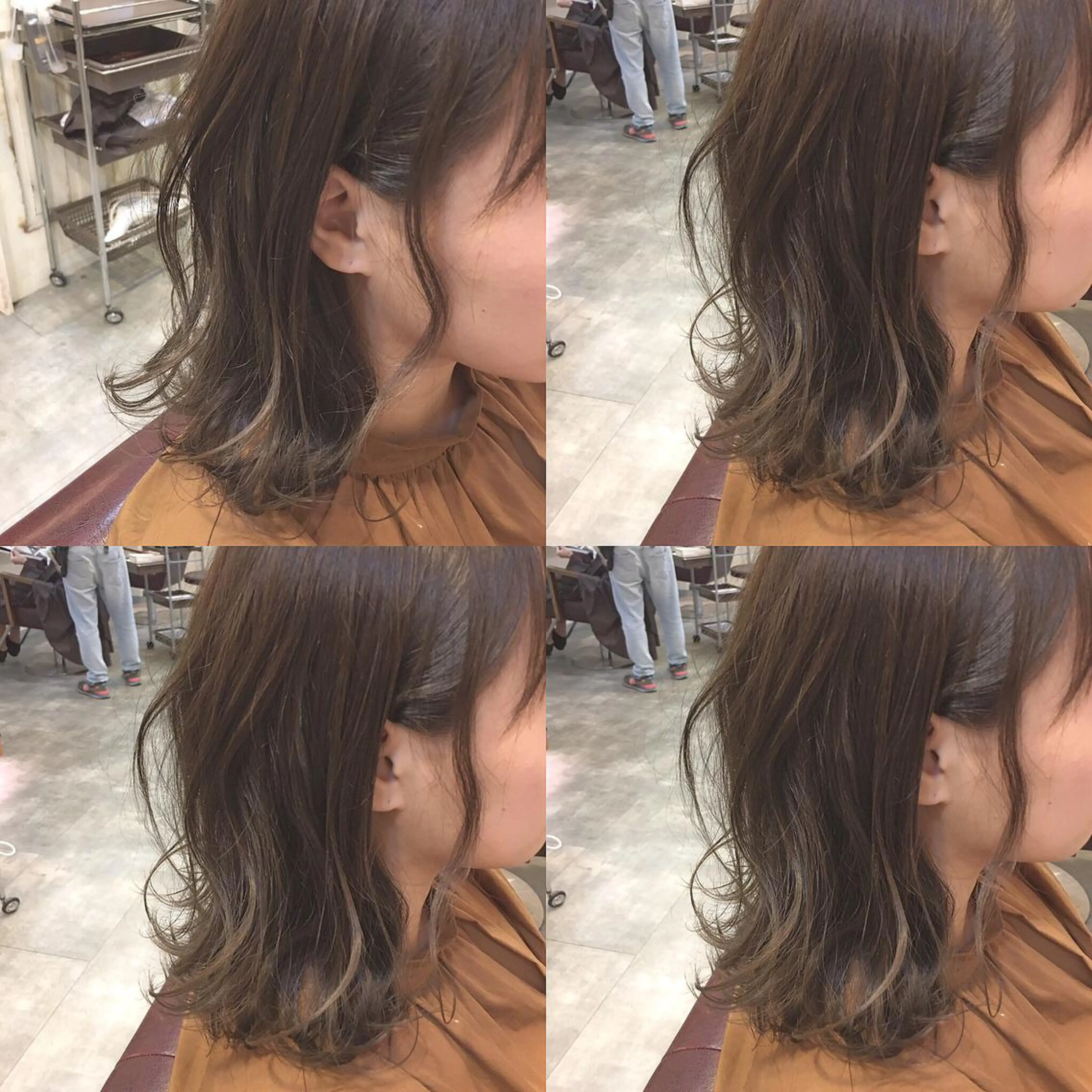 ミディアム カラー ベージュカラー hair salon Ranun髪質改善のヘアスタイル