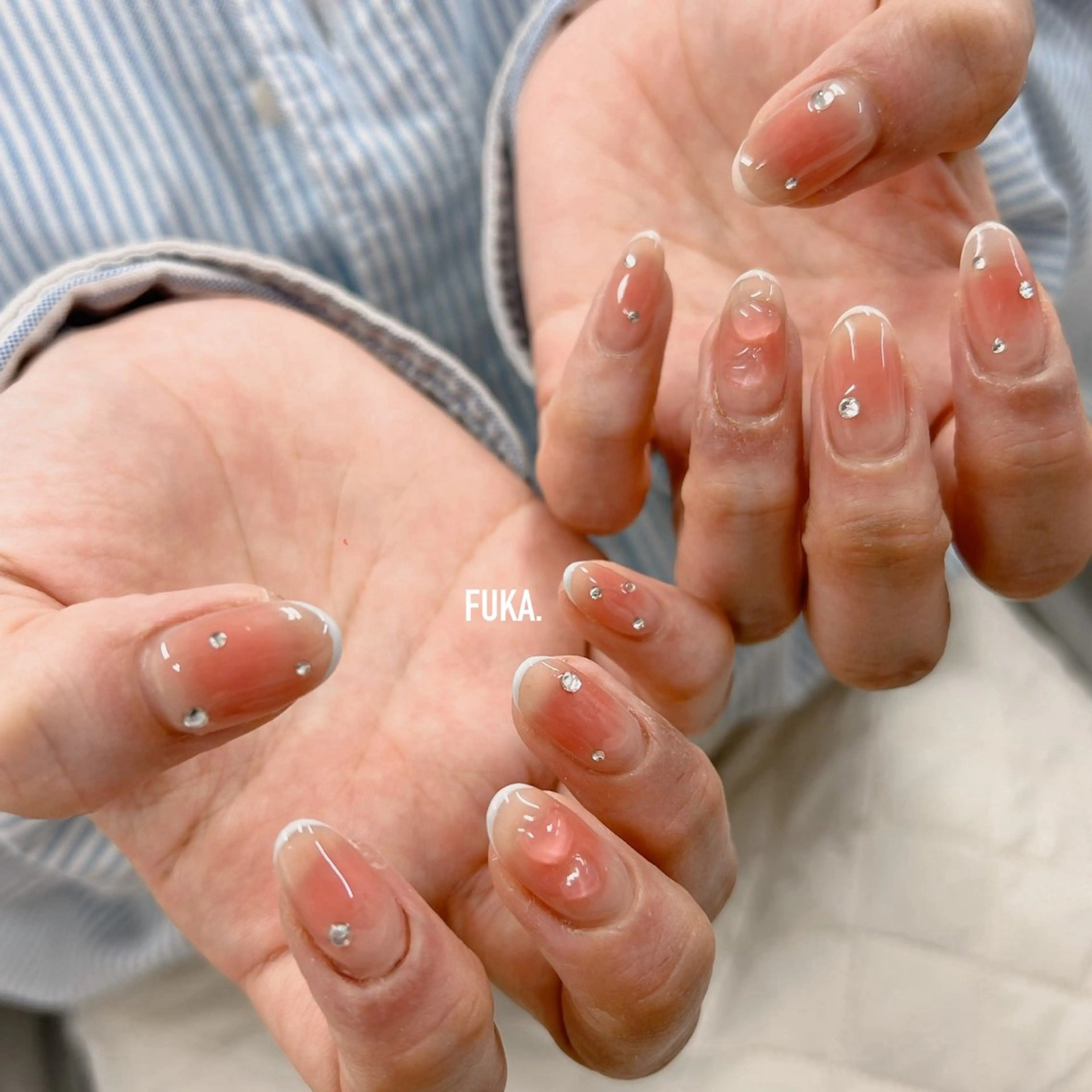 ネイル チークネイル フレンチネイル ハンドネイル ネイルサロンAnela【アネラ】所属・Nail♡Fuka. /2月予約受付中のネイルデザイン