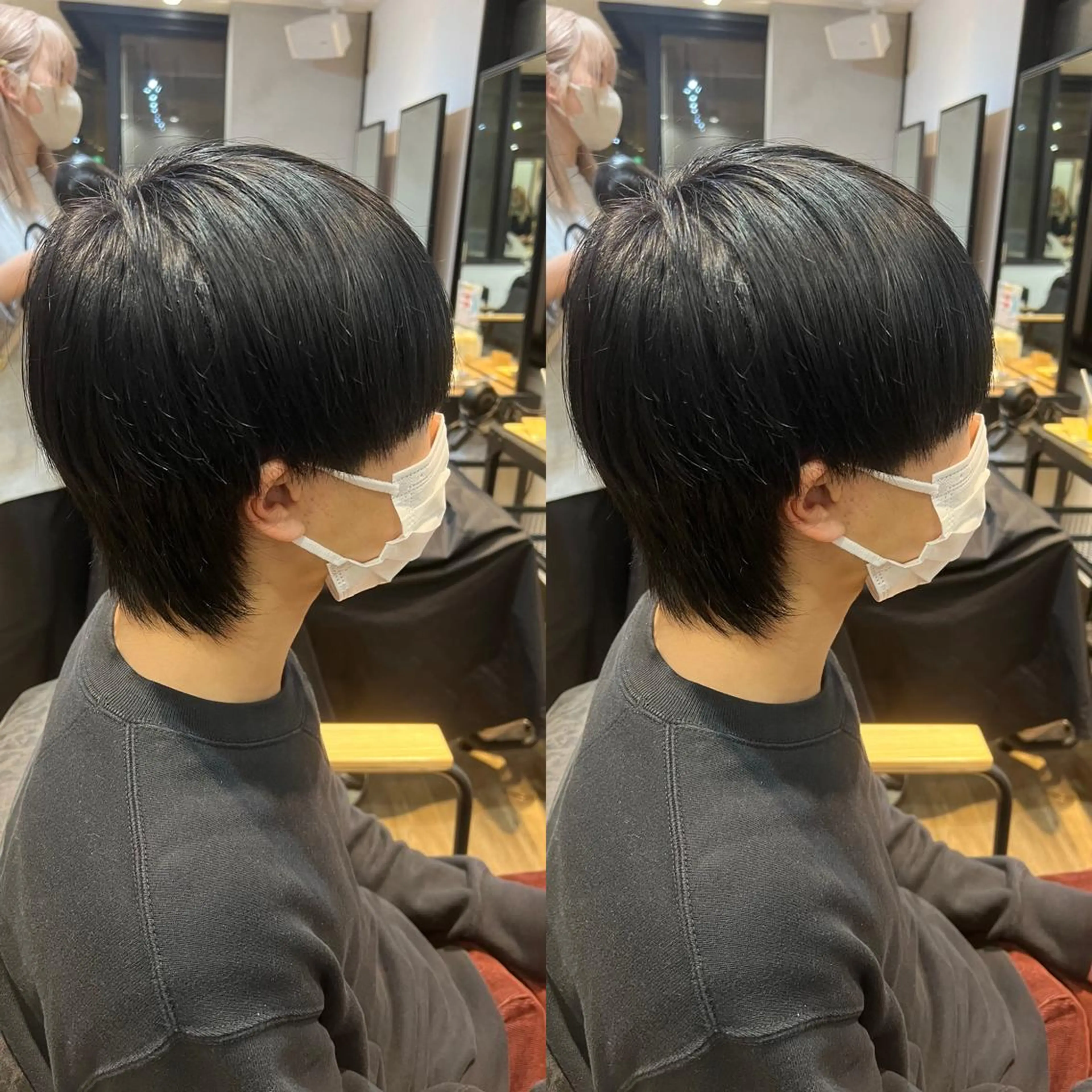 メンズ カット ヘアセット センターパート ／植田のヘアスタイル