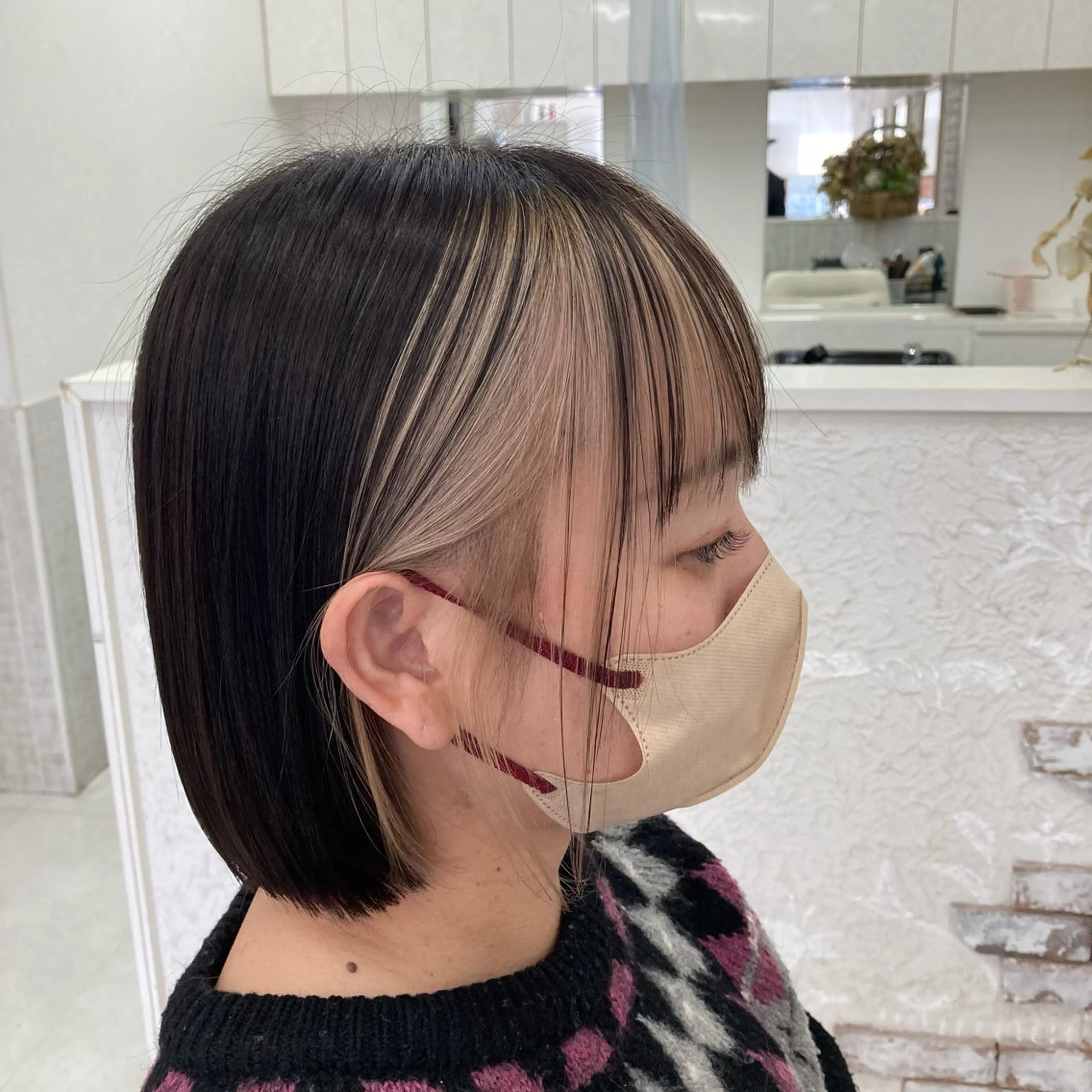 《🉐超お得🉐》イヤリングカラー＋艶髪トリートメント※ロング料金無の写真