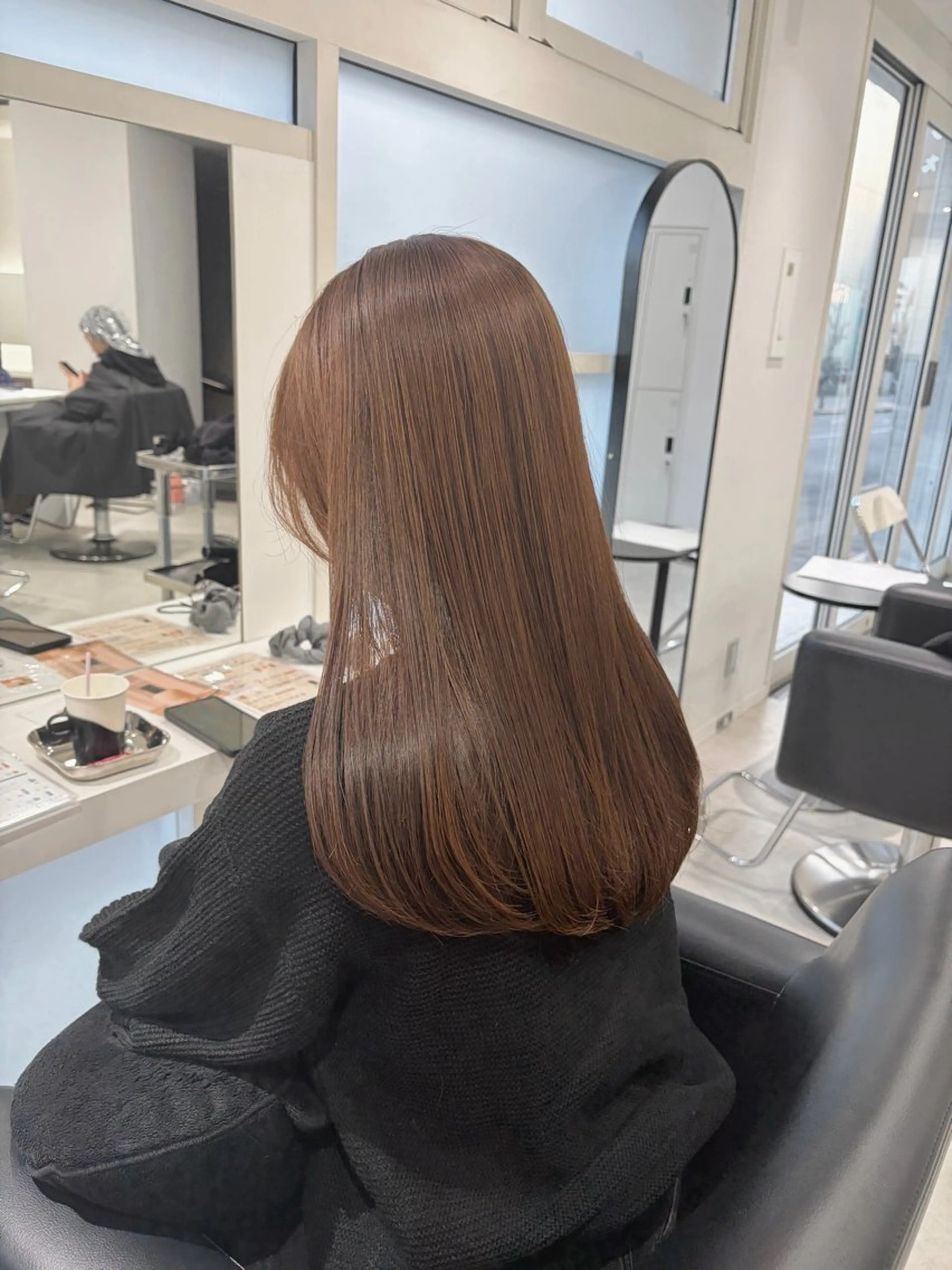 ロング カラー ヘアカラー トリートメント ヘアセット グレージュ/ベージュ /経堂/sana🌱のヘアスタイル