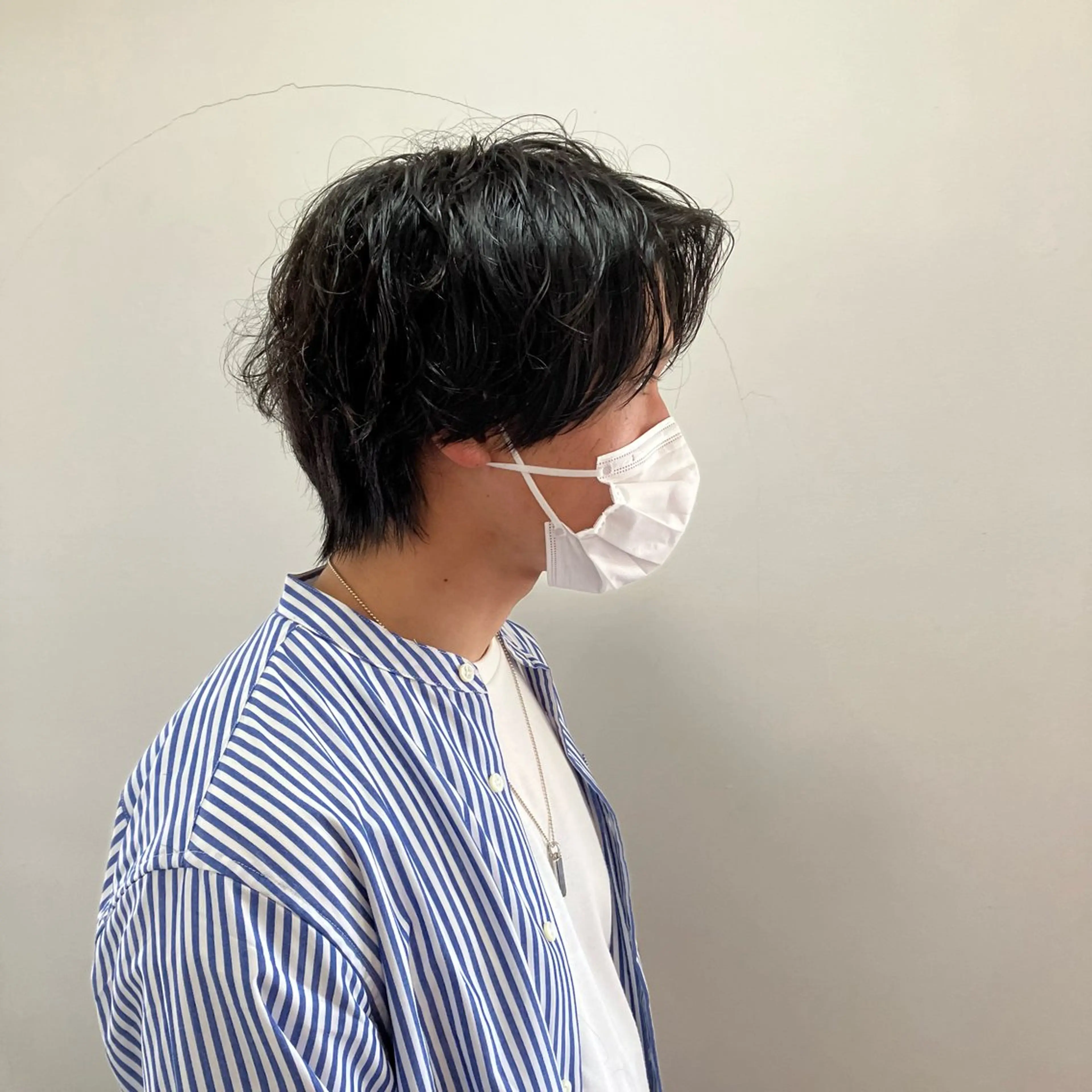 ショート パーマ メンズ メンズパーマ メンズウルフカット ウルフカット カット パーマ fulam所属・佐藤悠生/郡山 メンズパーマ.カットのヘアスタイル