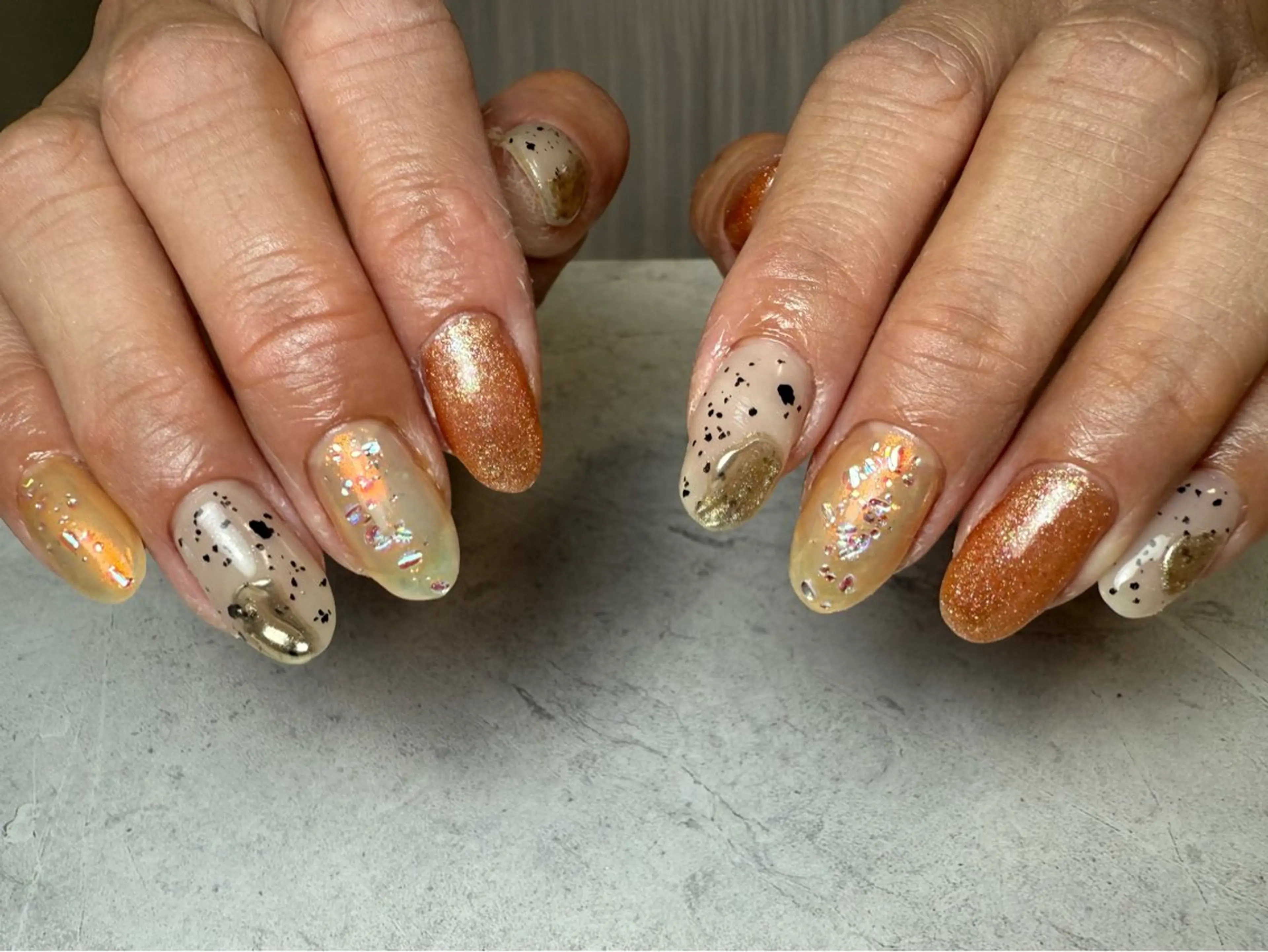ネイル オレンジ A. nailのネイルデザイン