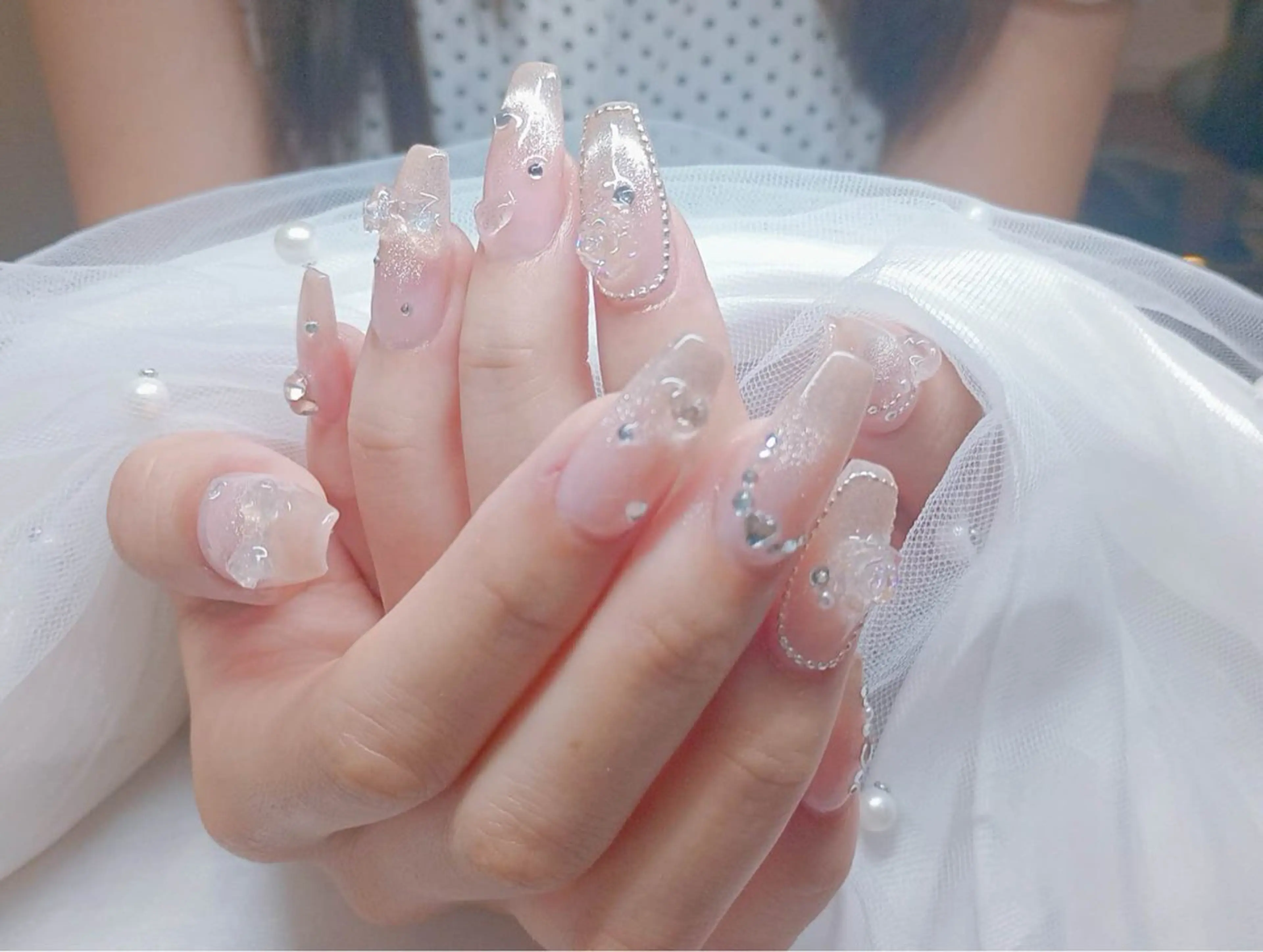 ネイル フットネイル フレンチネイル ジェルネイル ガラスフレンチ 韓国ネイル ハンドネイル ハンドケア The Nail & Eye Lashのその他イメージ