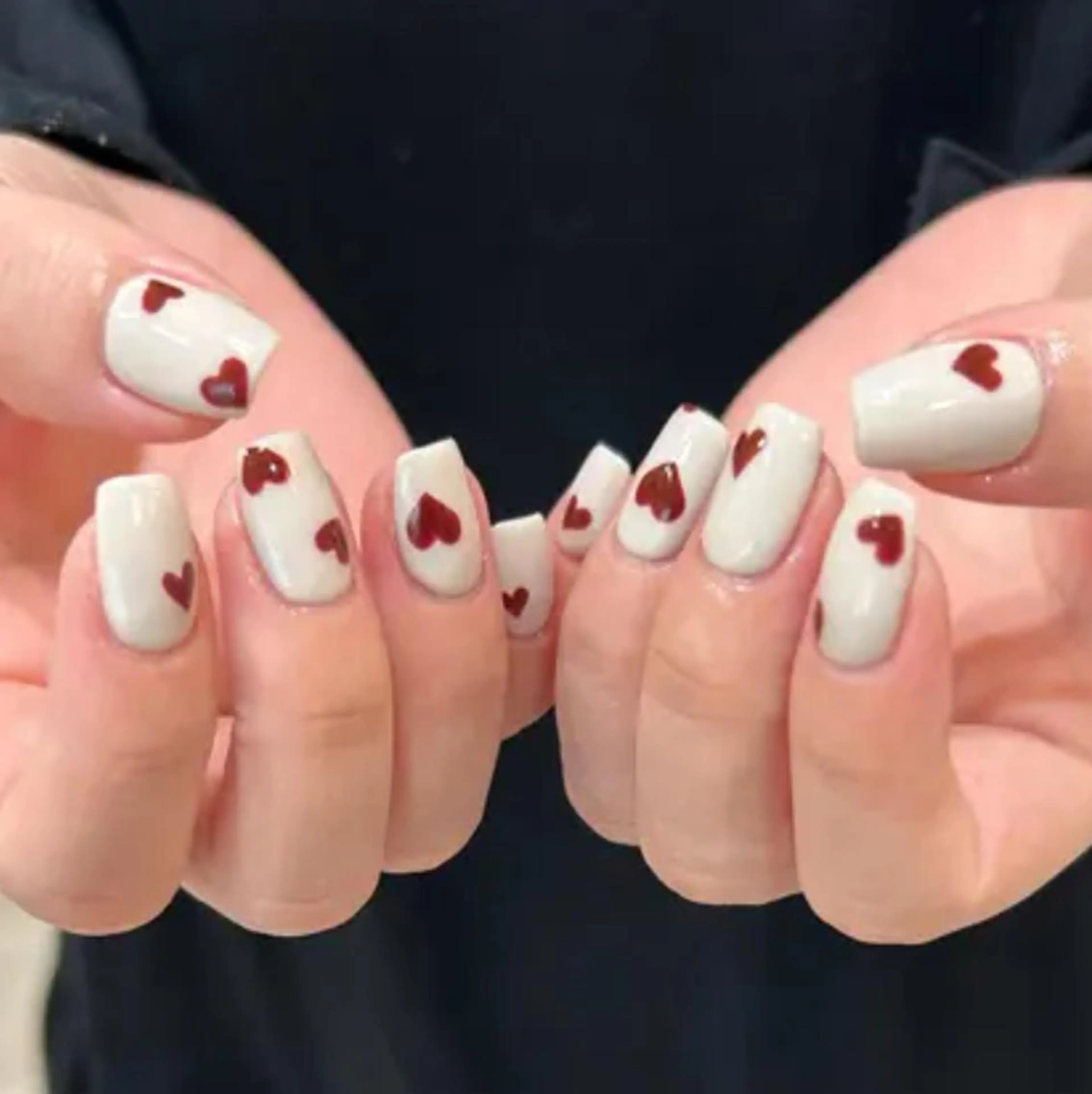 ネイル ハート バレンタイン ハンドネイル パラジェル認定サロン N°nail 立川のネイルデザイン