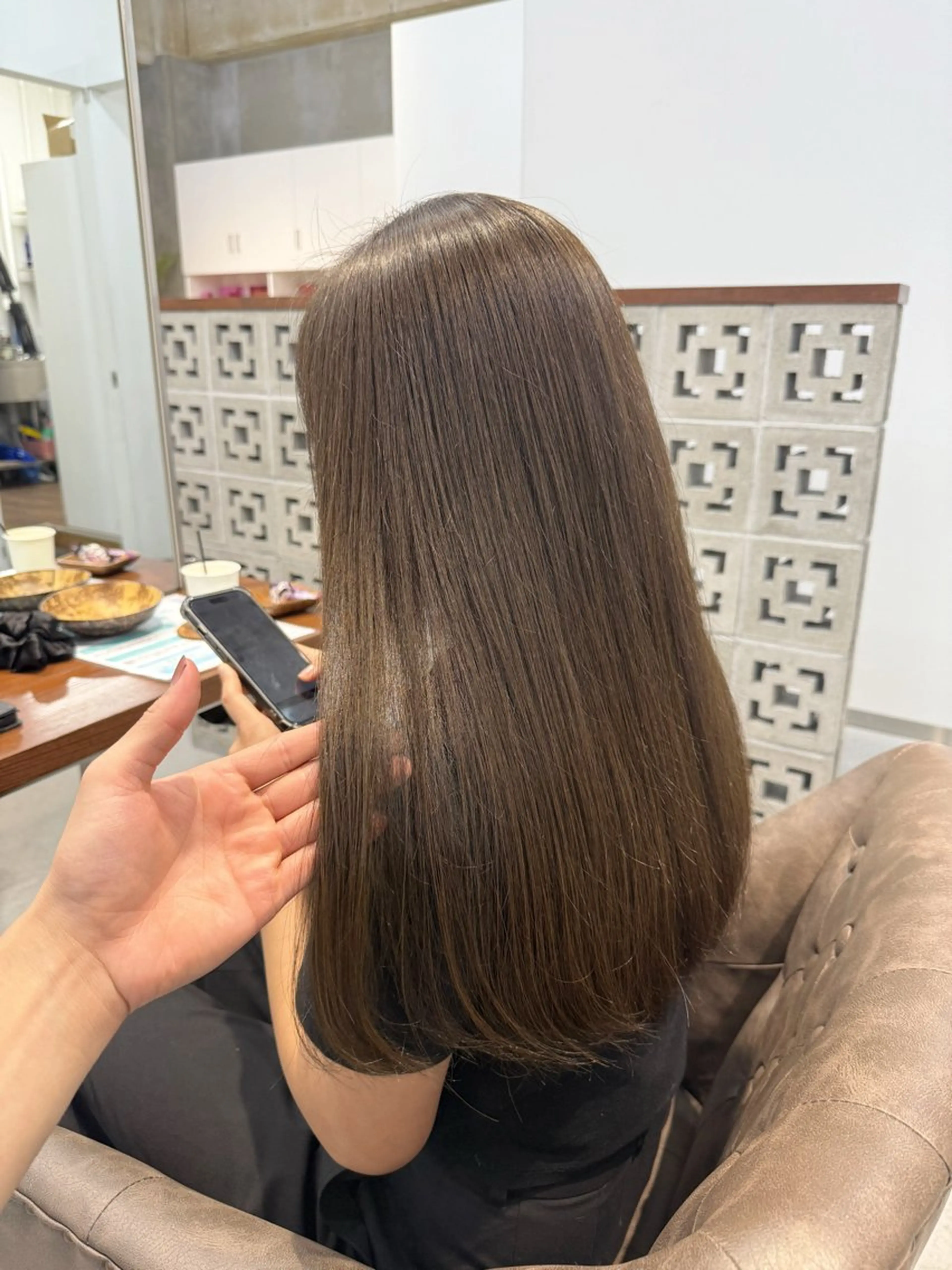 ロング カラー カット ヘアカラー トリートメント カイリ /レイヤーカットのヘアスタイル