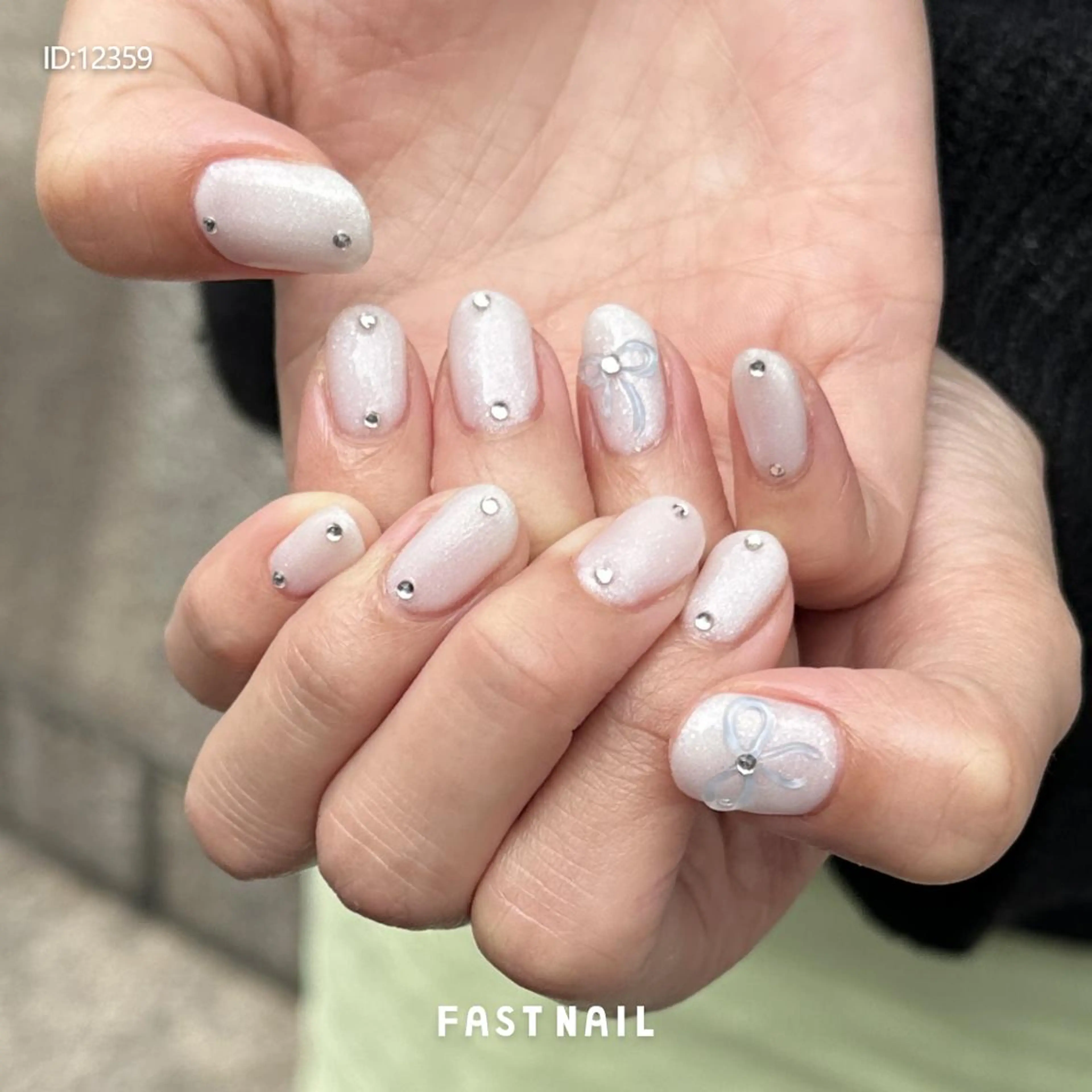 ネイル ジェルネイル パラジェル リボン ソフトジェル ハンドネイル FASTNAIL 吉祥寺店/パラジェルのネイルデザイン