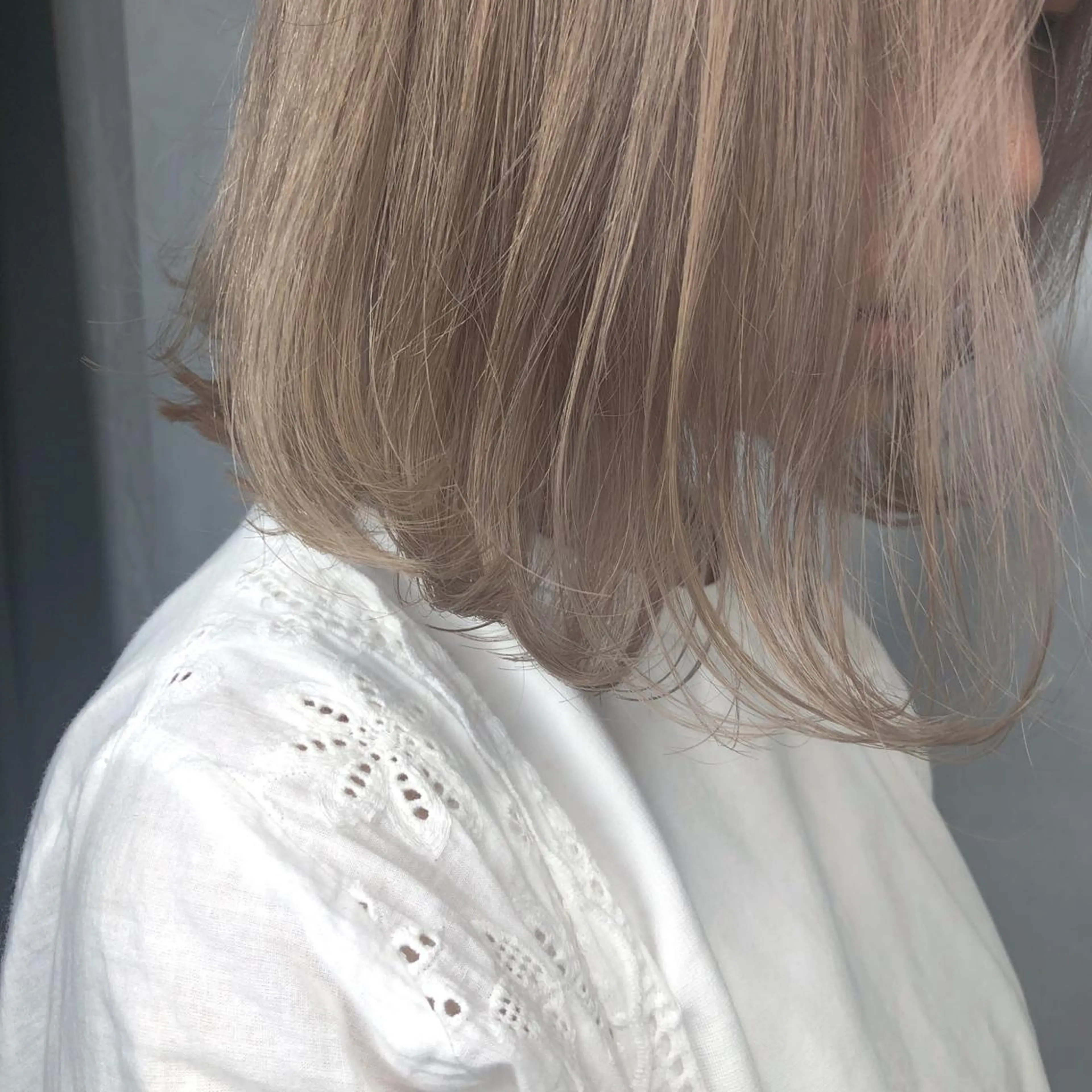 ミディアム カラー ベージュカラー ピンクカラー ピンクベージュ ORIKA 美容室のヘアスタイル