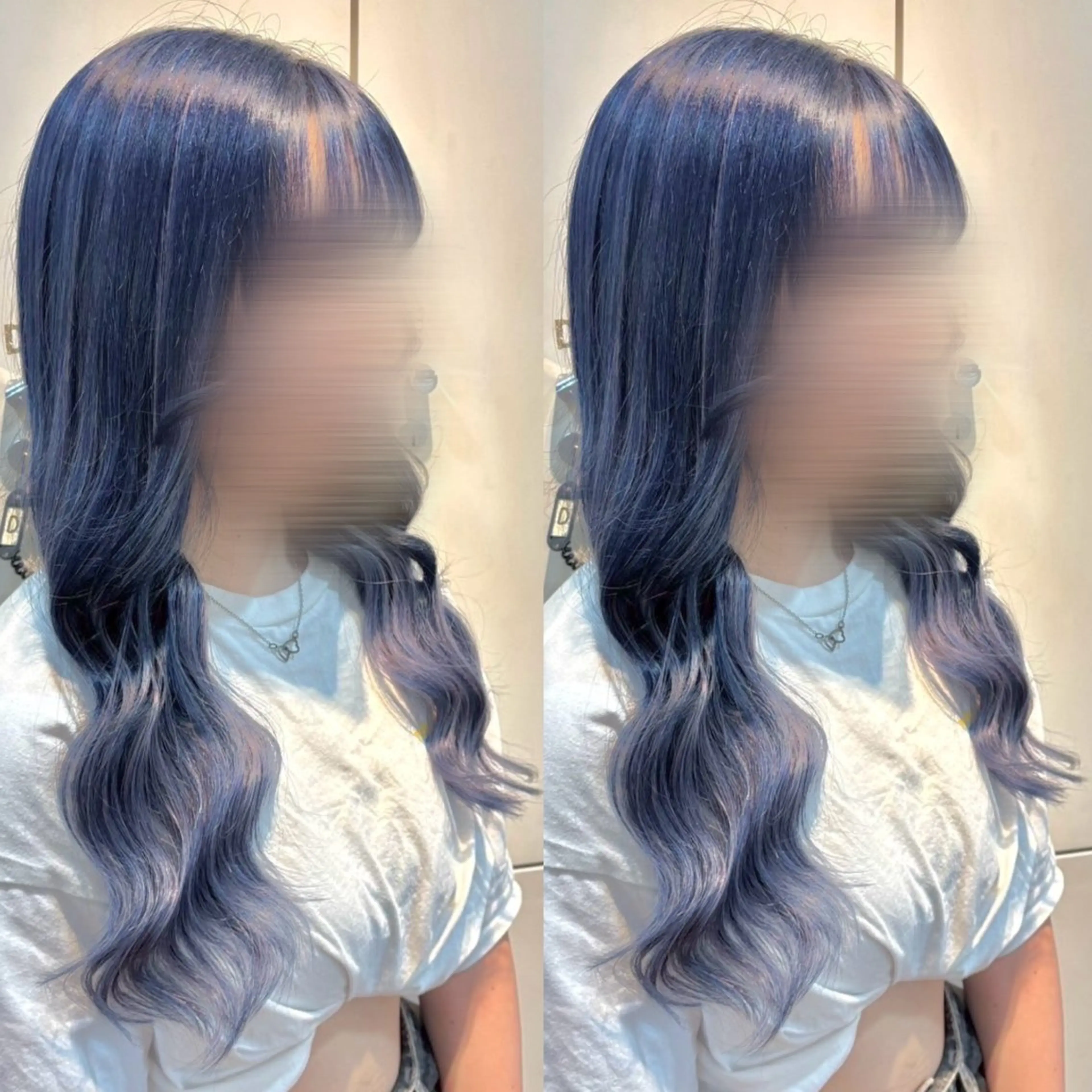 カラー ブリーチ ブルーカラー 透明感カラー ヘアカラー ヘアメ🎀エクステ 🪽横浜/しほ🧸のヘアスタイル