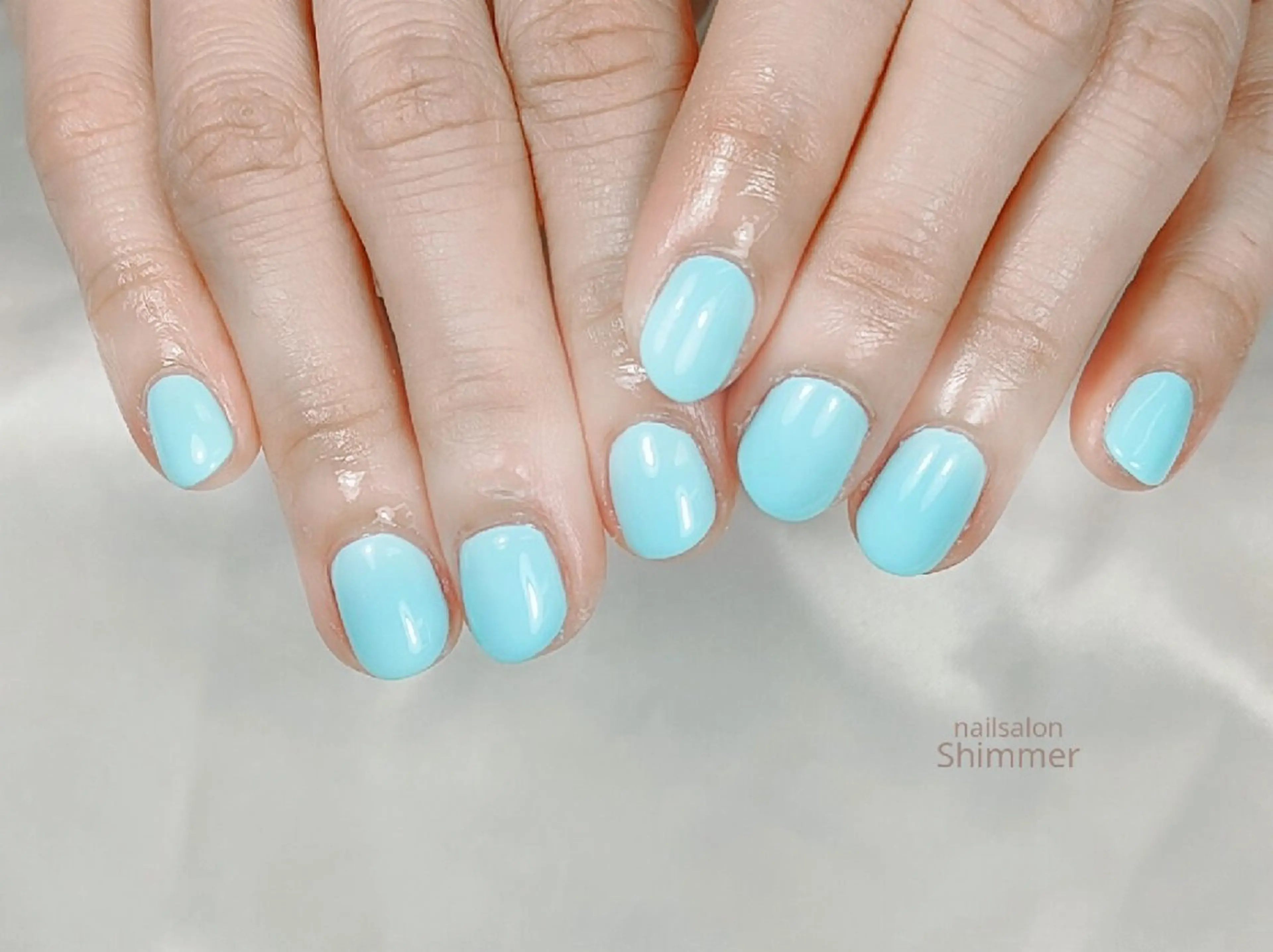 ネイル ワンカラーネイル パステルネイル Shimmer Asakoのネイルデザイン