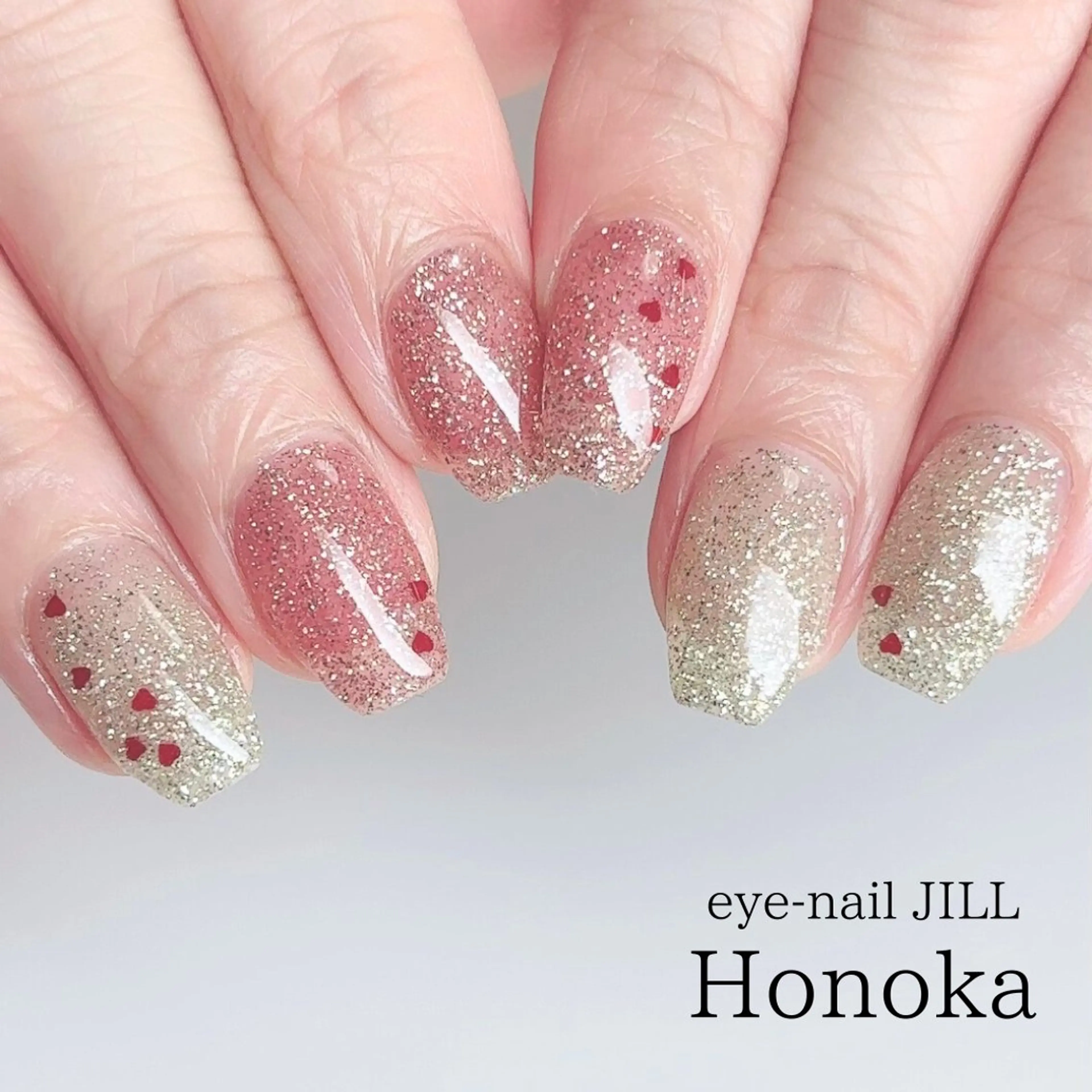 ネイル ハート ハンドネイル JILL Honokaのネイルデザイン