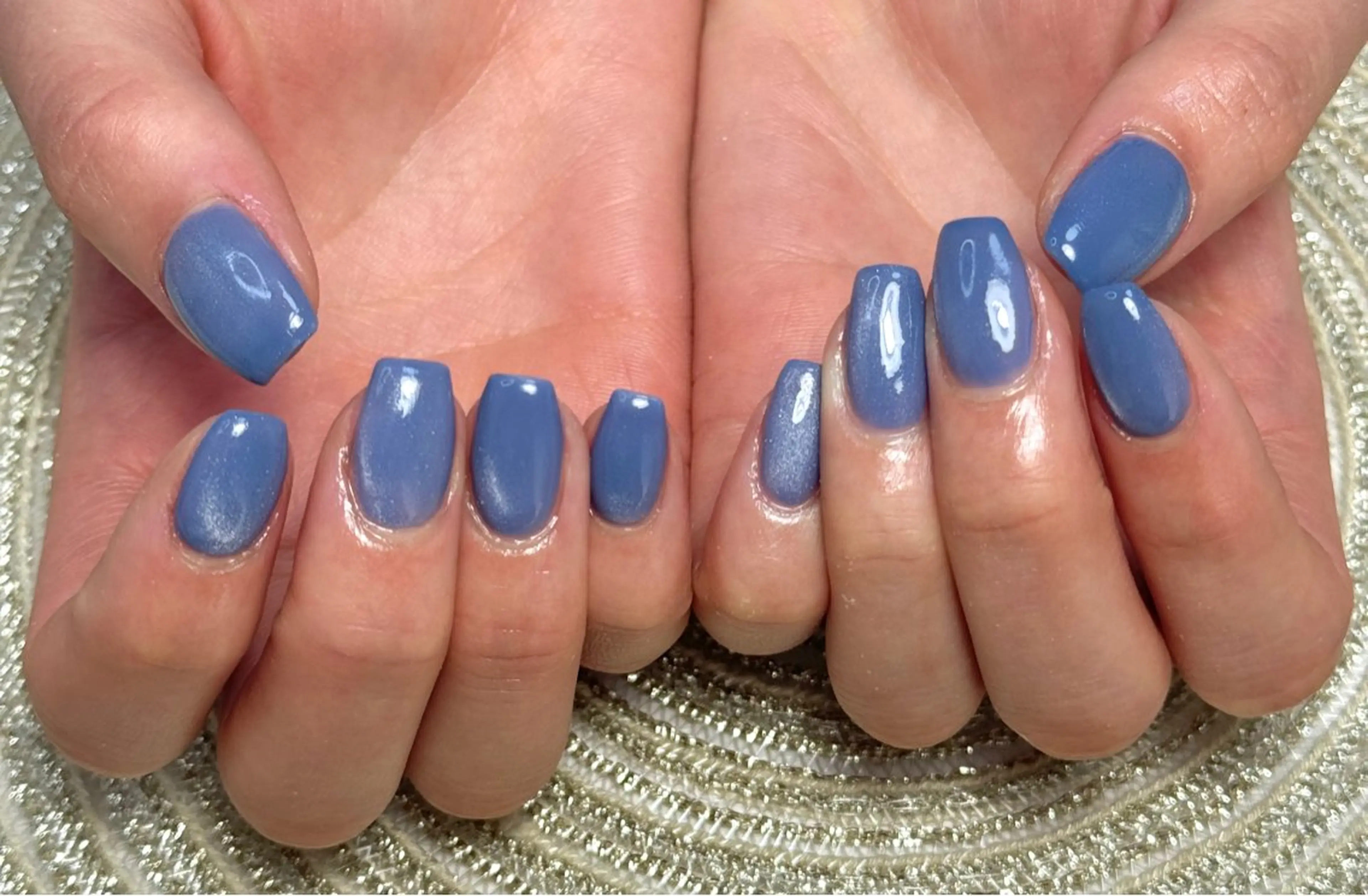 ネイル ブルー マグネットネイル ハンドネイル MOA NAIL所属・moa nailのネイルデザイン