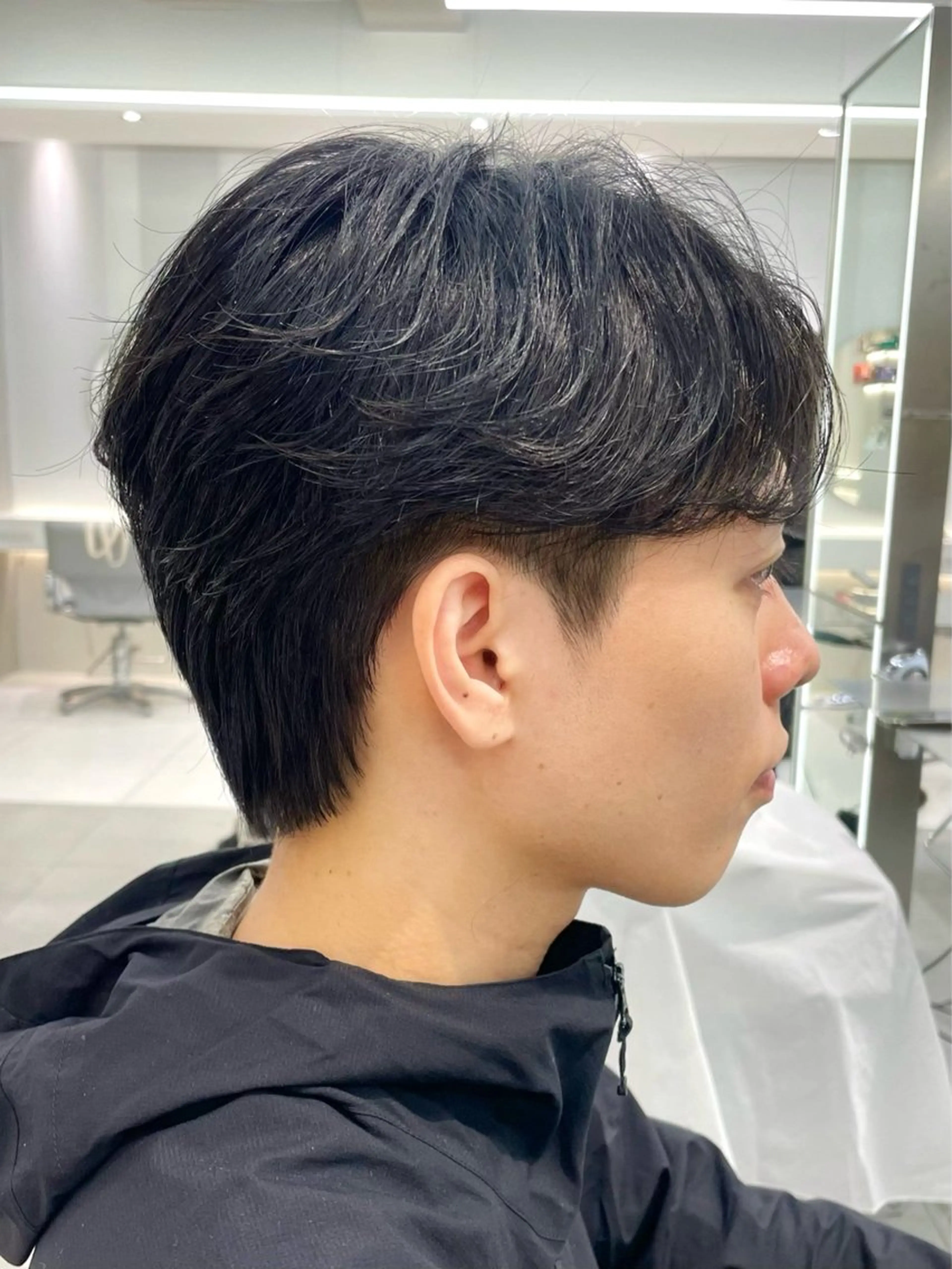 ショート メンズ センターパート カット センターパート/ マッシュ 小野 樹のヘアスタイル