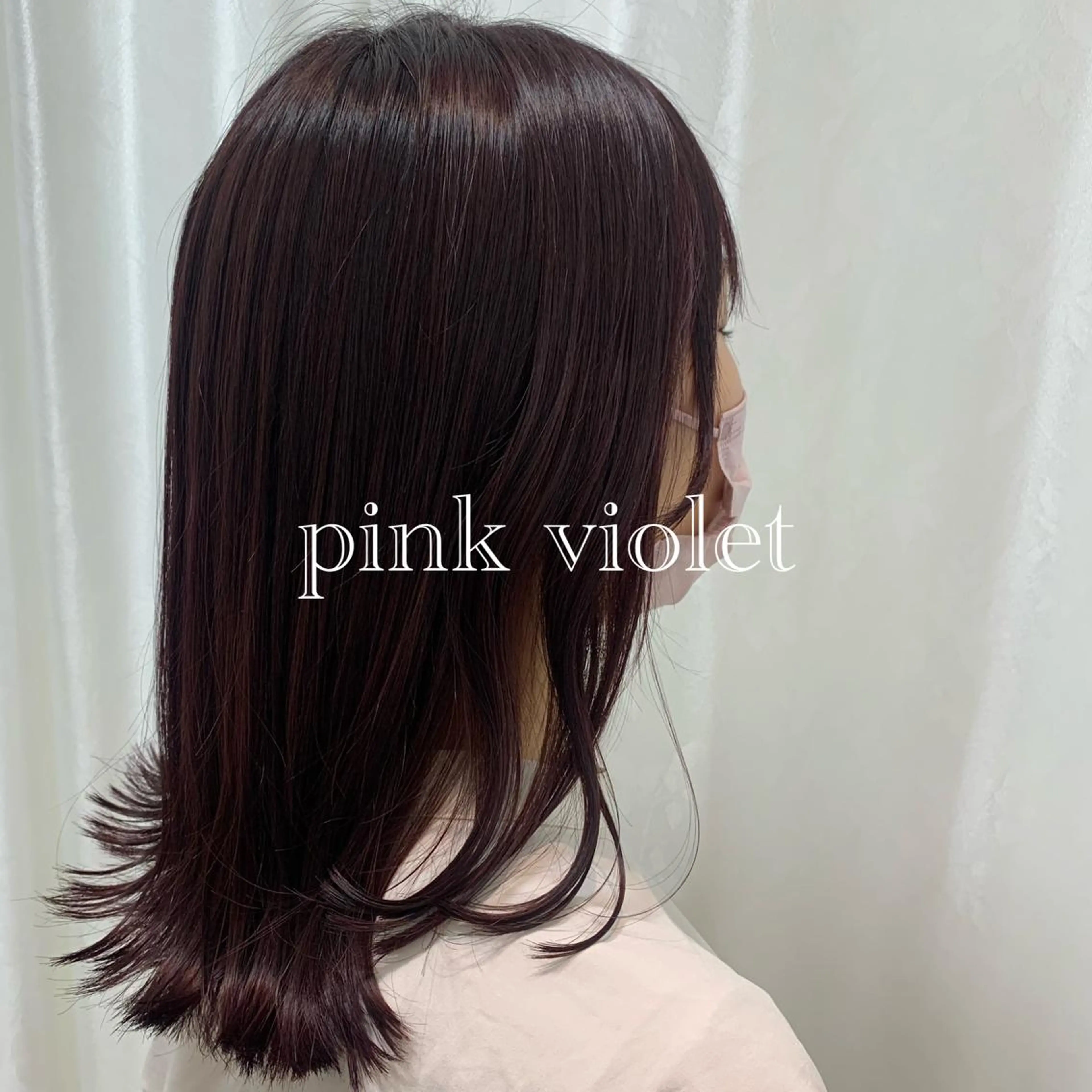 セミロング カラー 小顔カット 池本 梨奈のヘアスタイル