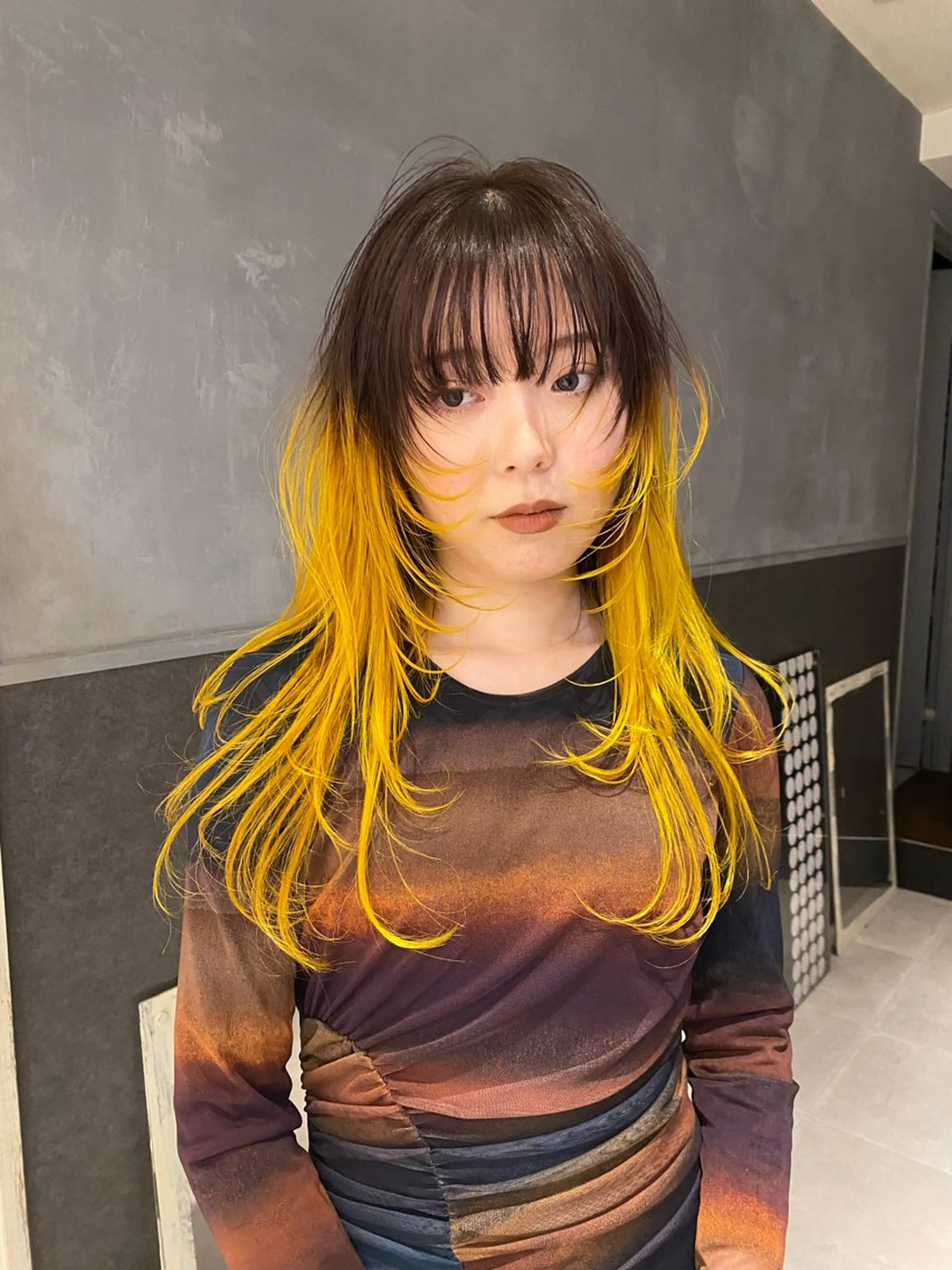 ロング カラー 田中 里奈のヘアスタイル