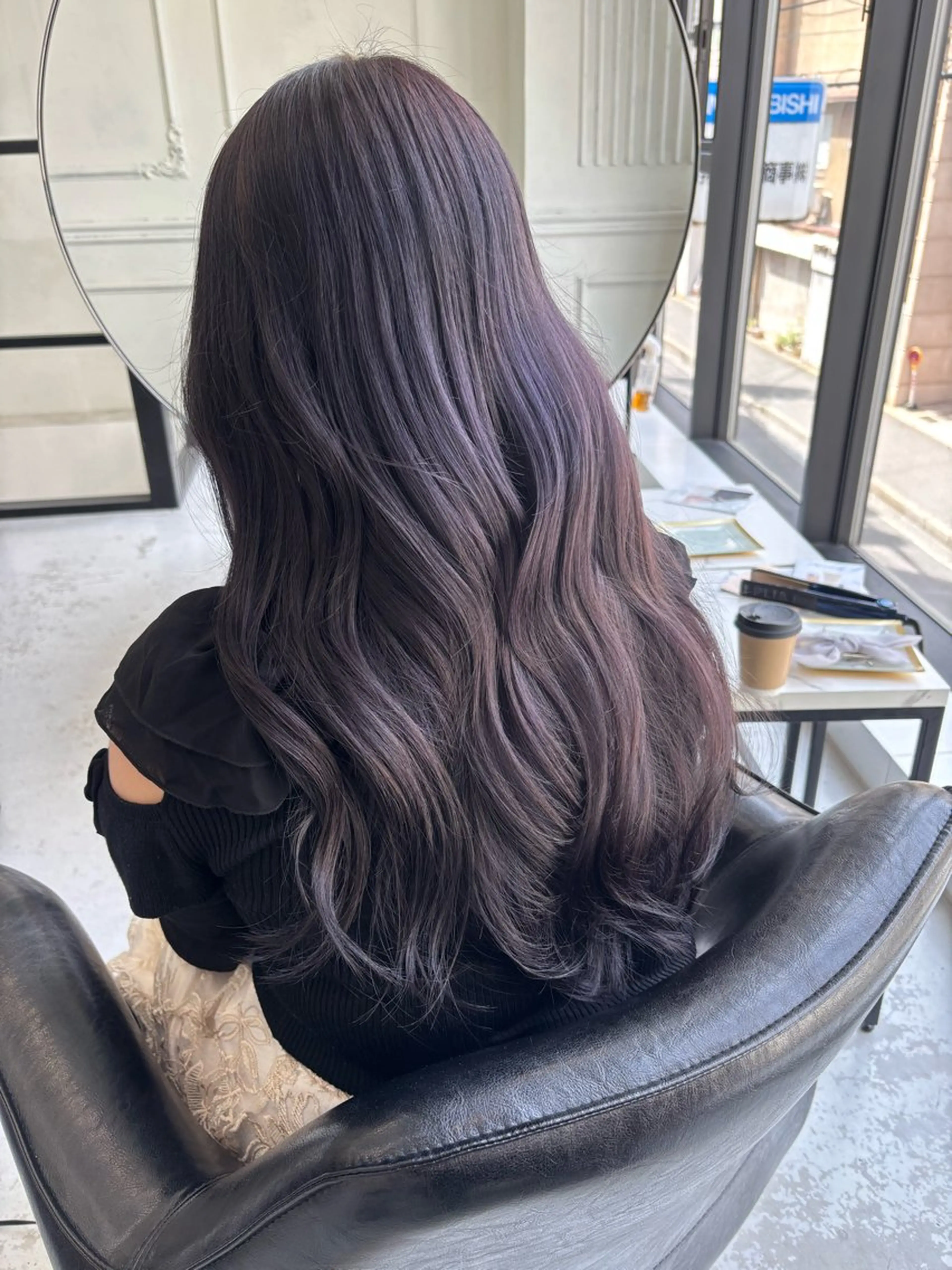 ロング パープルカラー ヘアカラー MaisonHALU さくらのヘアスタイル