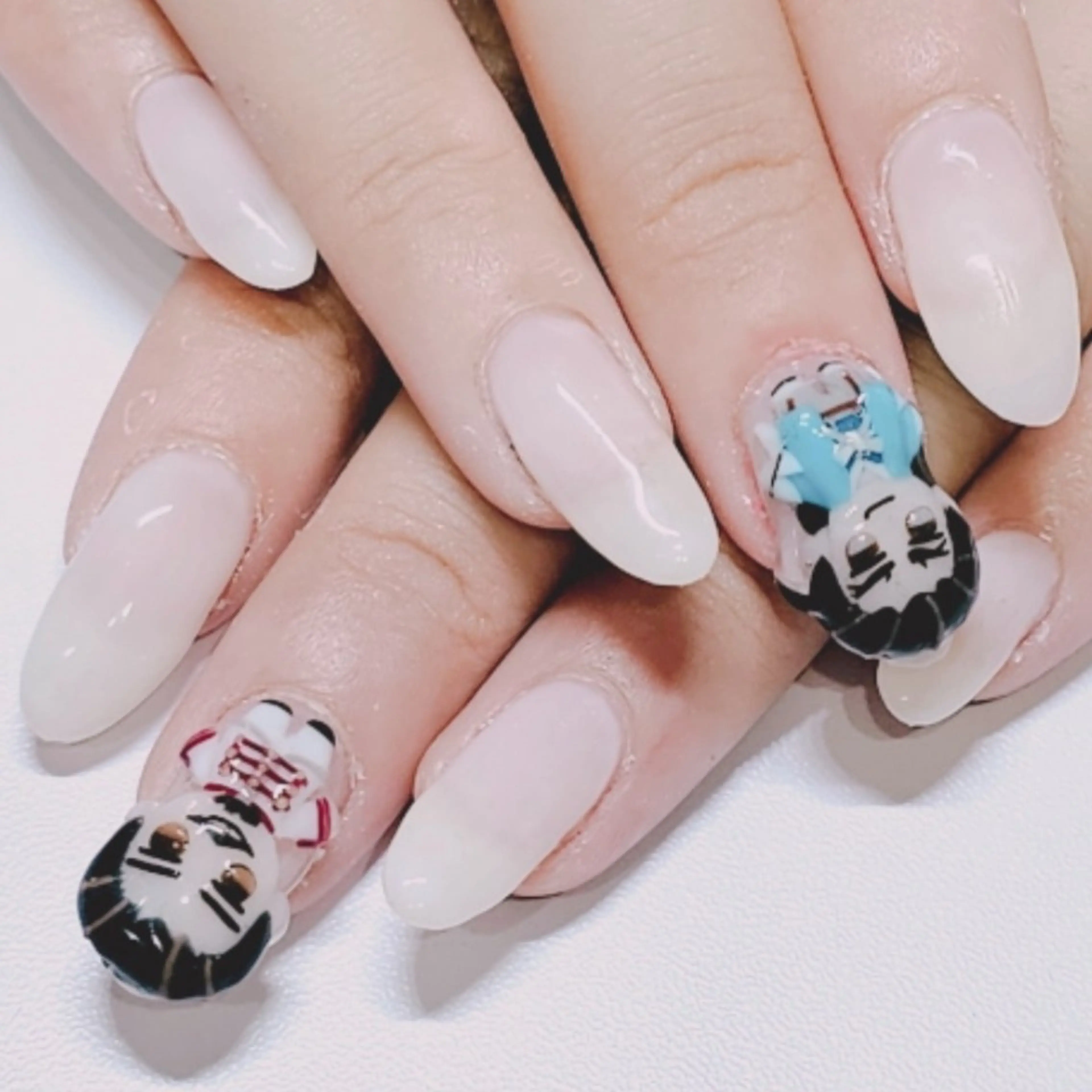 ネイル アートネイル ワンカラーネイル ホワイト ハンドネイル よしだ ひろきのネイルデザイン