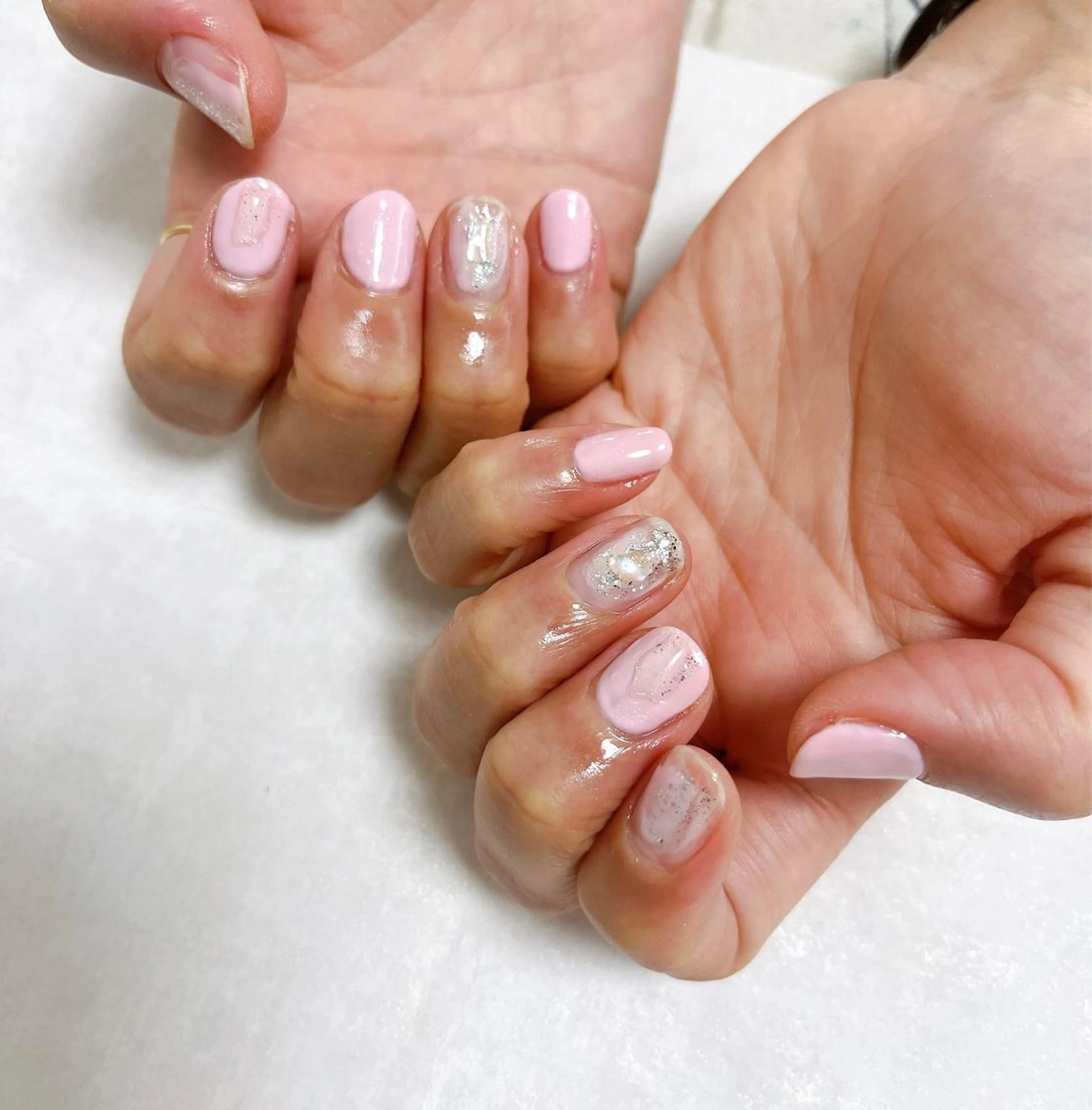 ネイル オーロラネイル フラワーネイル フットネイル フレンチネイル ジェルネイル ハンドネイル Mogu nail 二子玉川のネイルデザイン