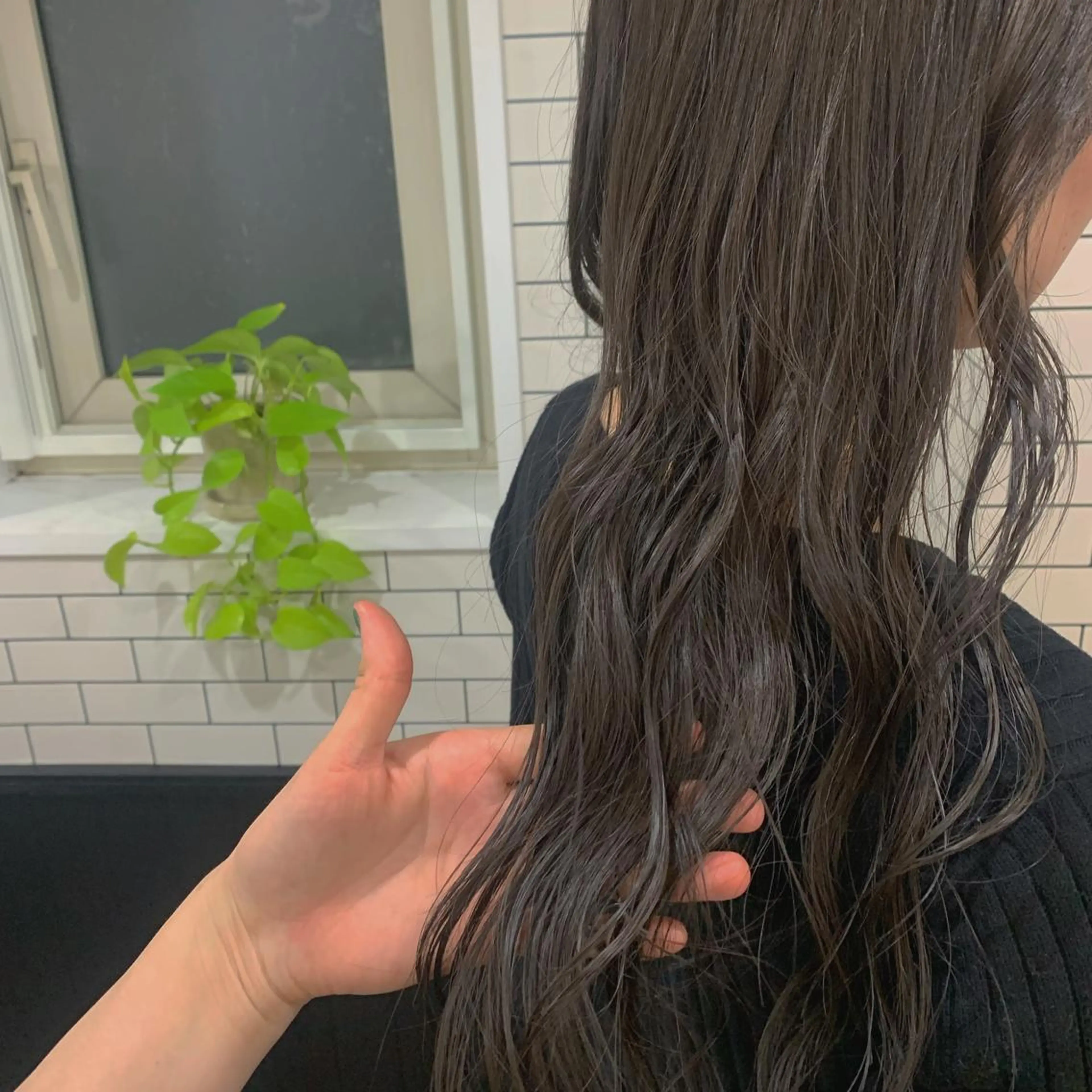 ロング カラー 透明感カラー グレージュ ロング トリートメント cana カナ/tensionのヘアスタイル