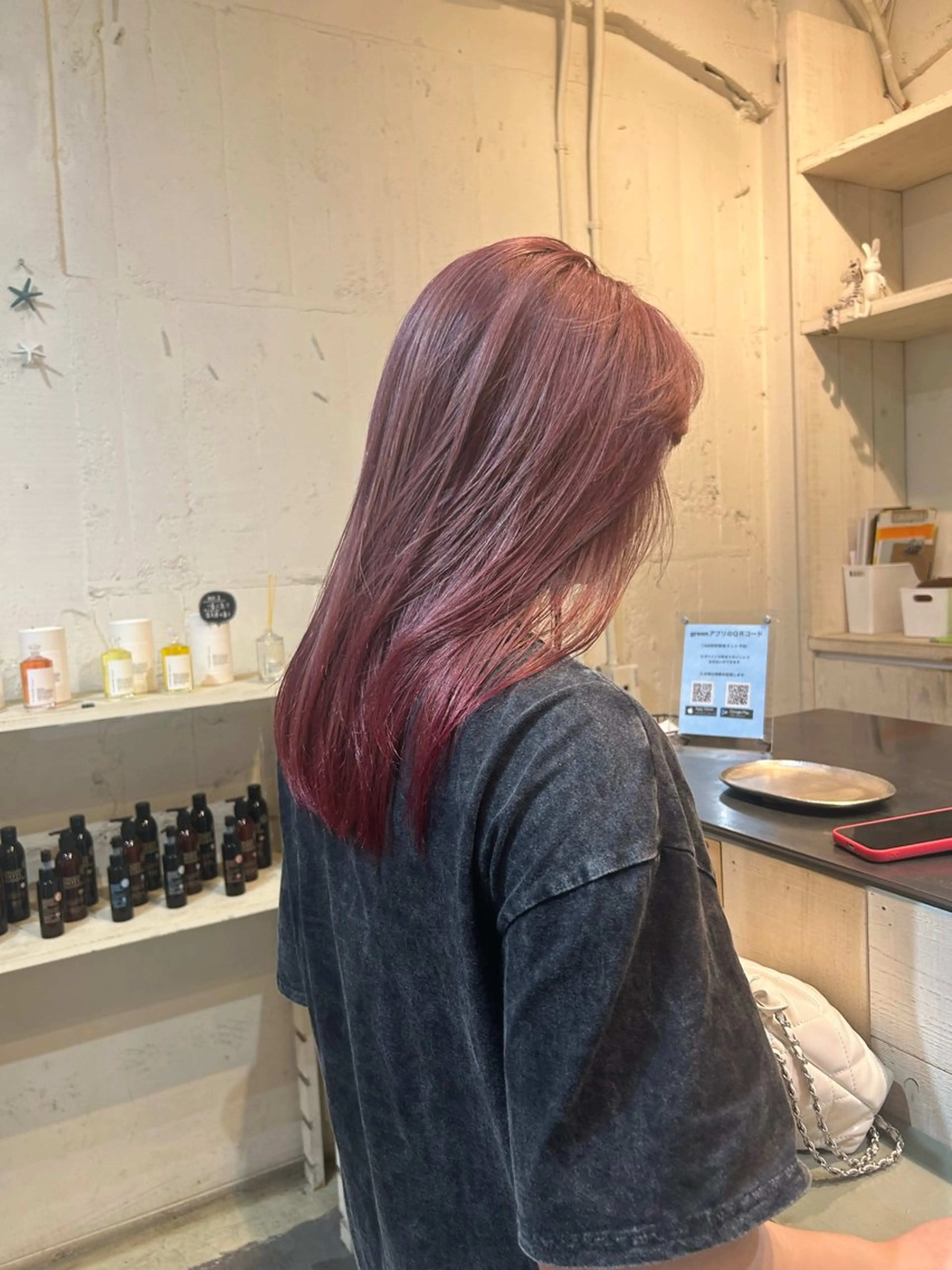 ミディアム ヘアカラー green所属・玉造✲谷六 田村穂香のヘアスタイル